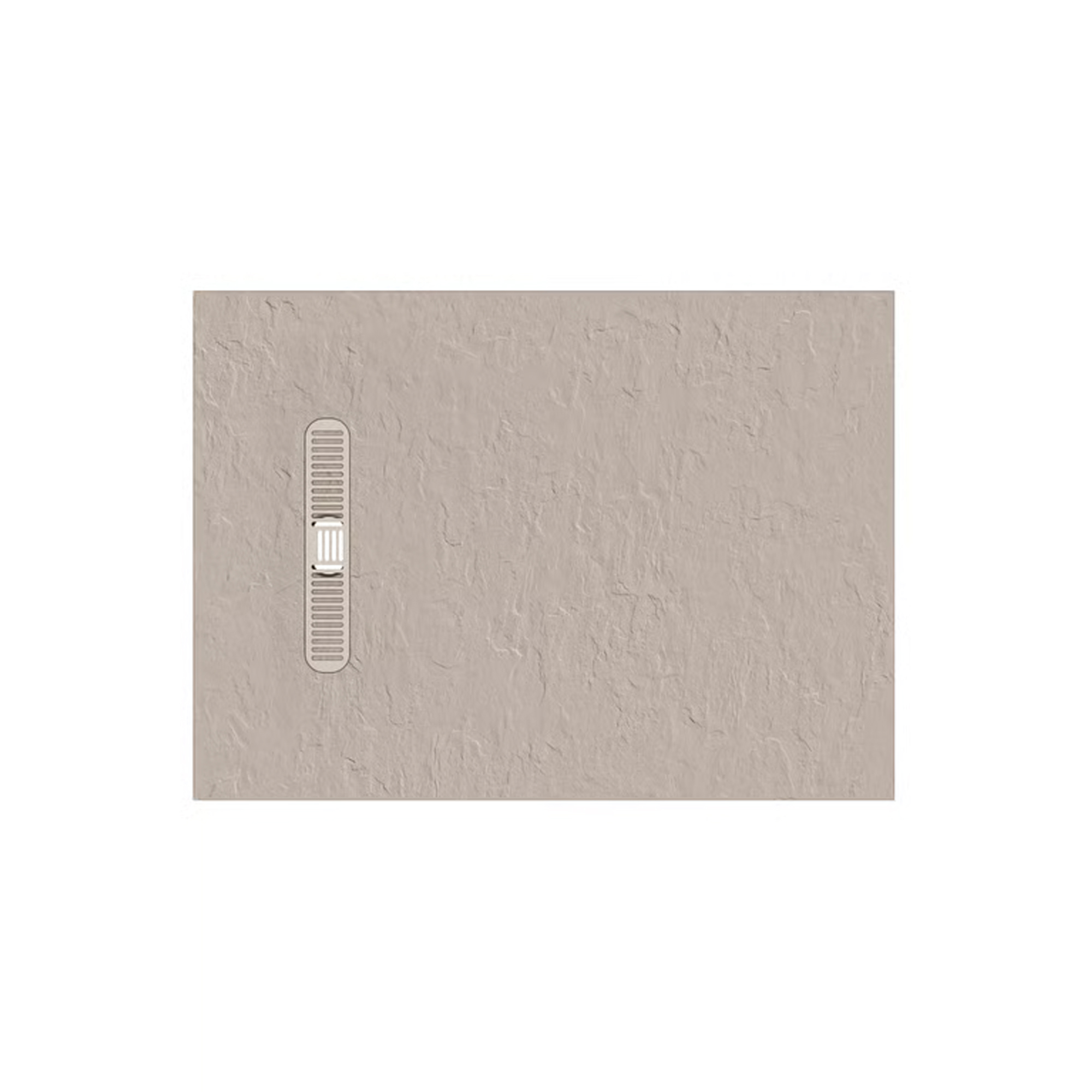 Crosswater Vito 25mm Dolomite Stone Resin Textured Rectangular Shower Tray with Linear Waste Cover