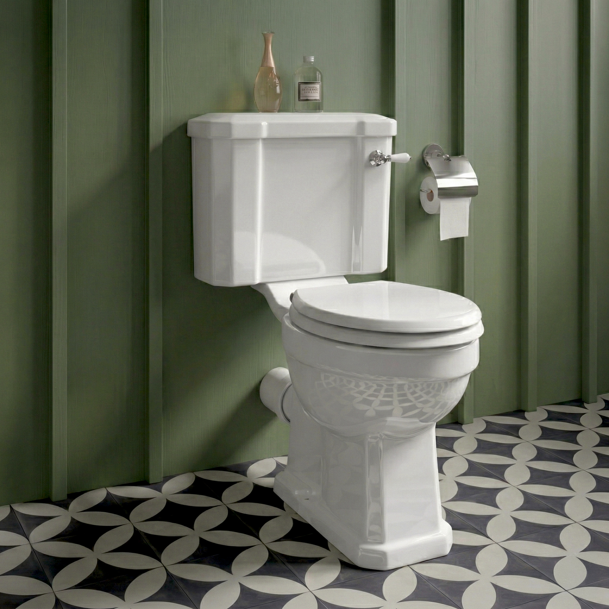 Butler & Rose Catherine Traditional Close Coupled Toilet (Excluding Seat)