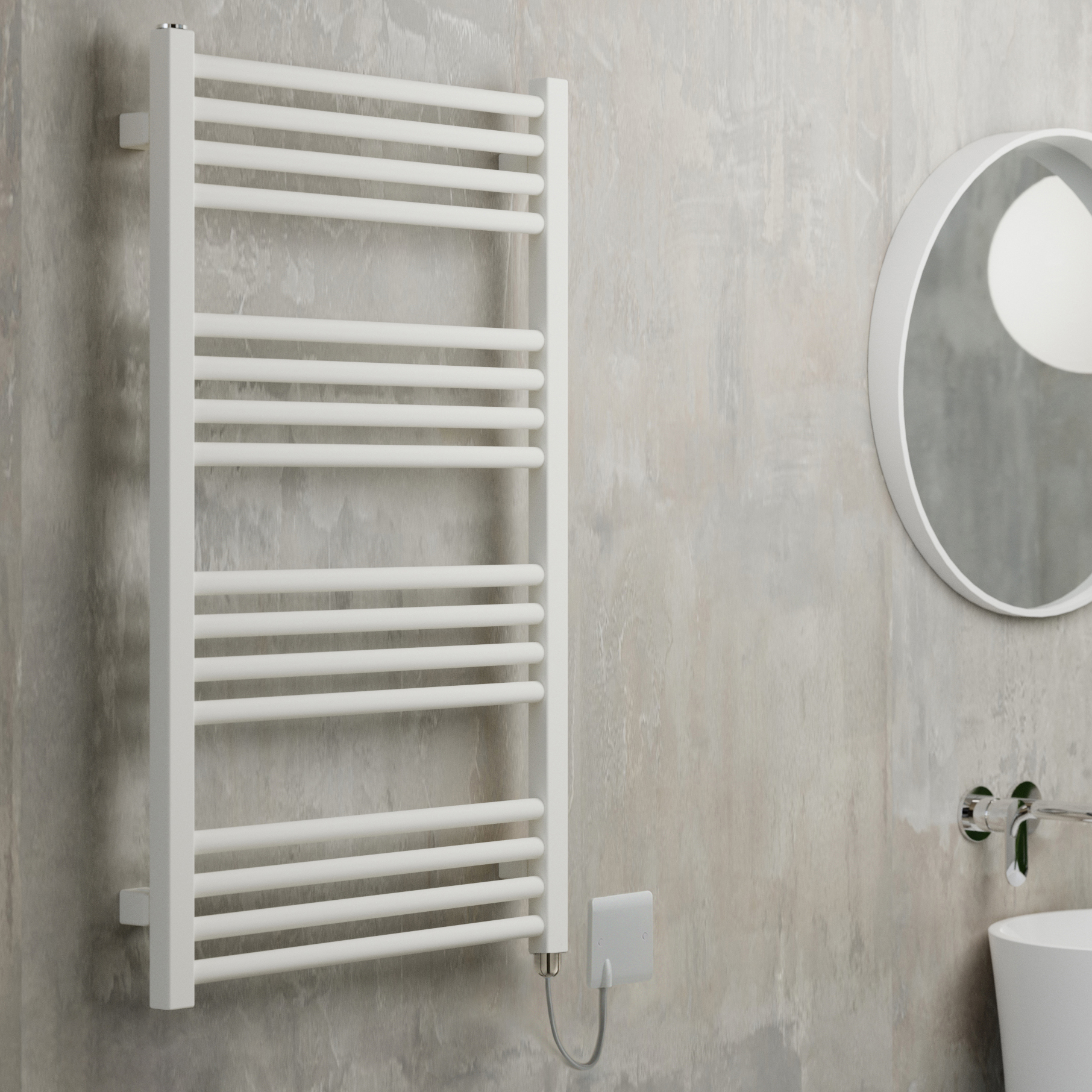 Terma Fiona Electric Heated Towel Rail with SIM Heating Element