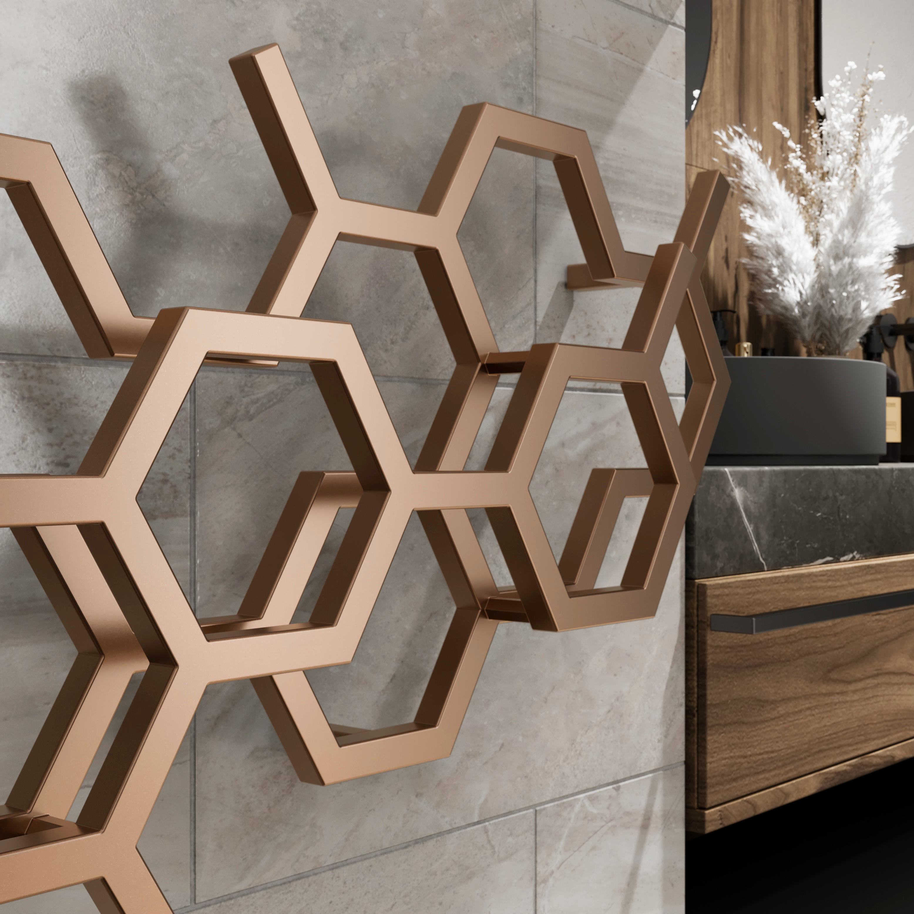 Terma Hex Steel Designer Horizontal Radiator - 502 x 1126mm