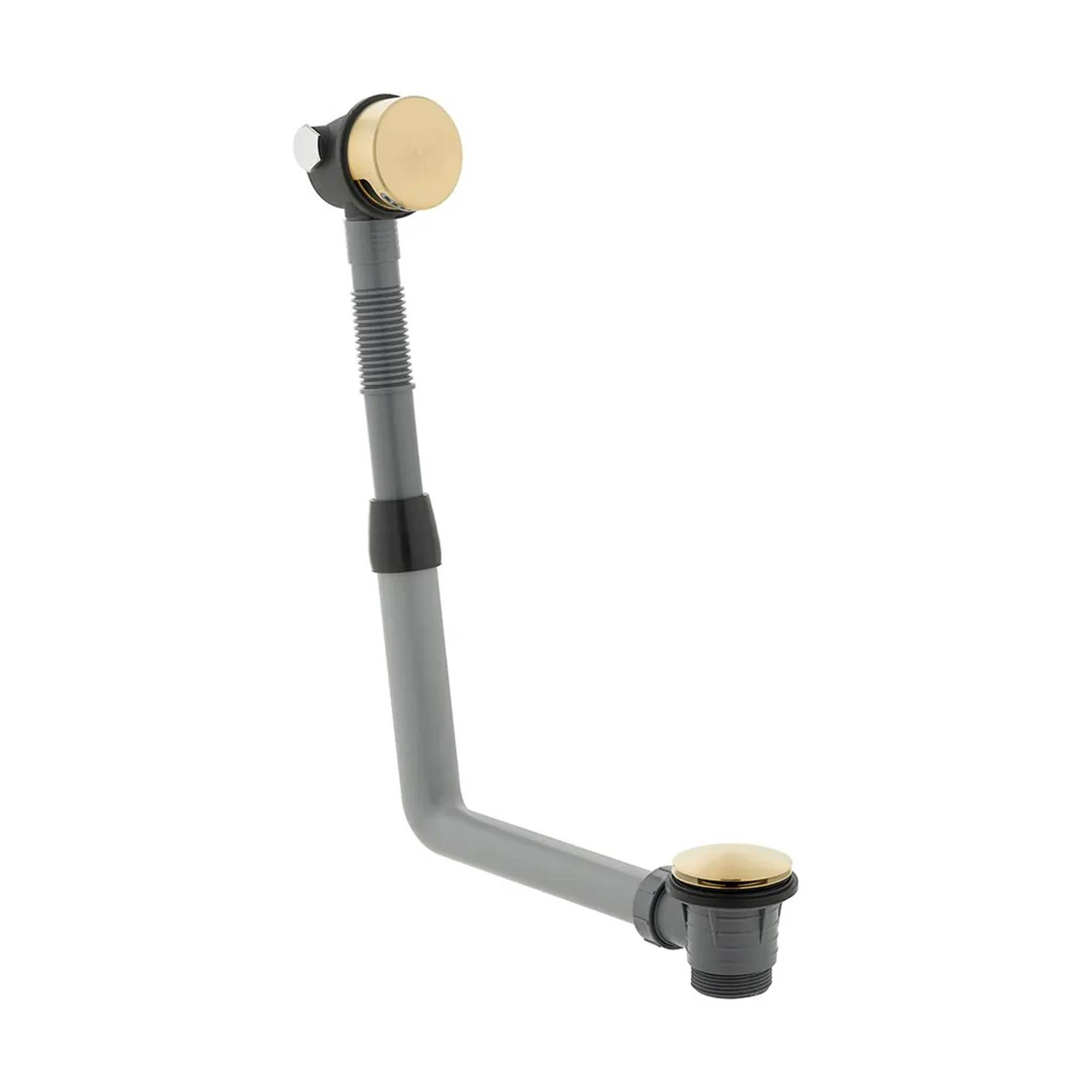 Vado Individual Round Overflow Bath Filler with Click Clack Waste