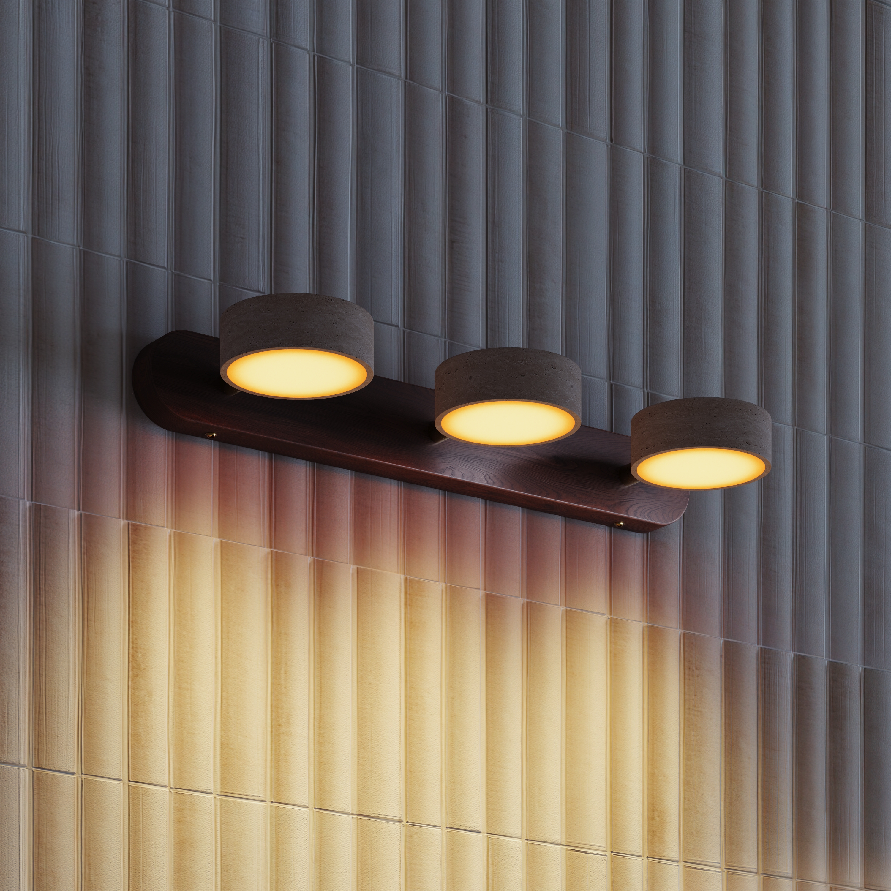 Drench Trio Stone Wall Light