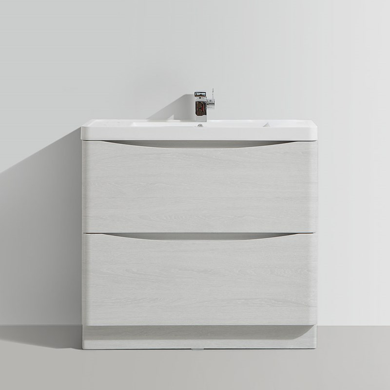 Harbour Clarity 900mm Floorstanding White Ash Vanity Unit & Basin