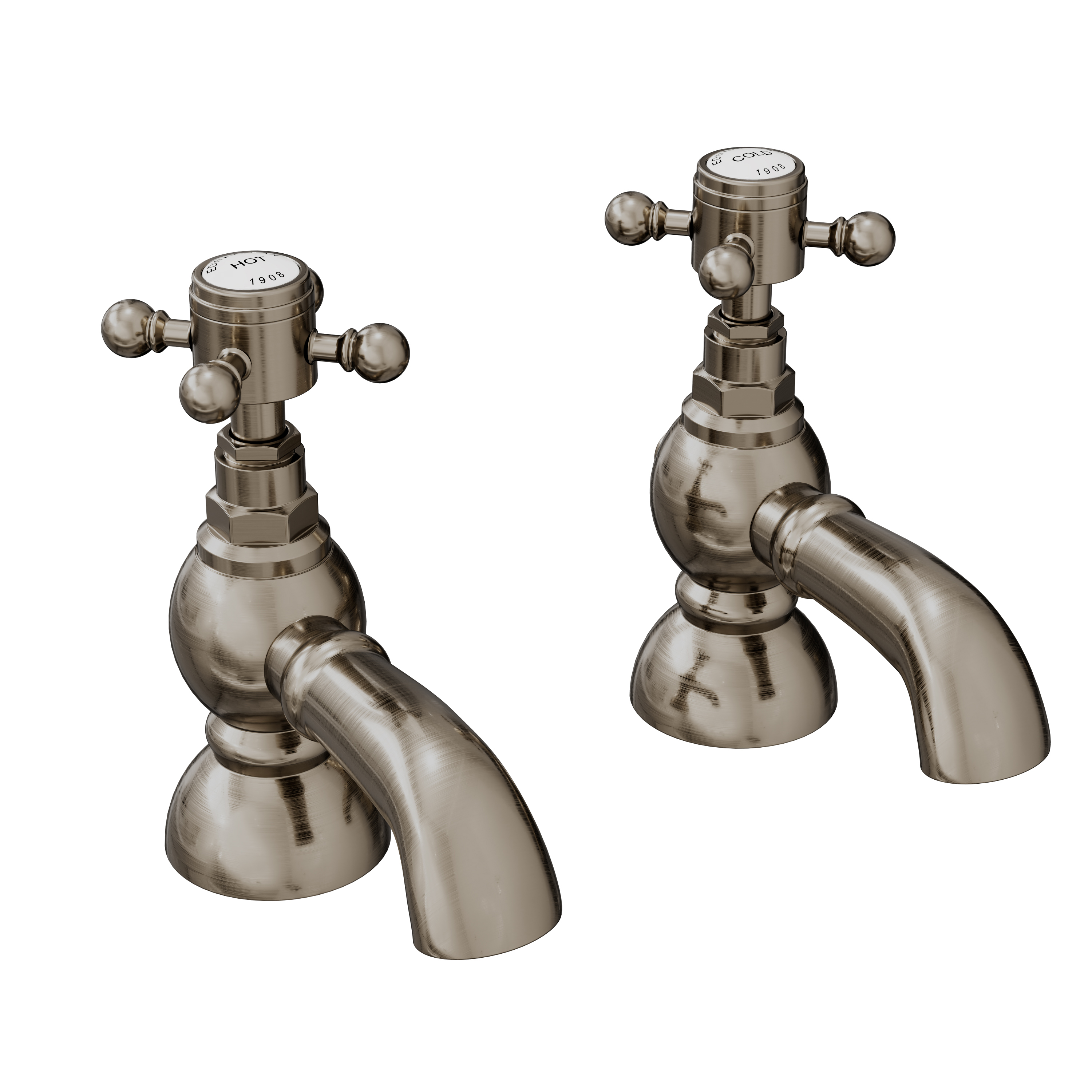 Butler & Rose Eliza Crosshead Bath Pillar Taps
