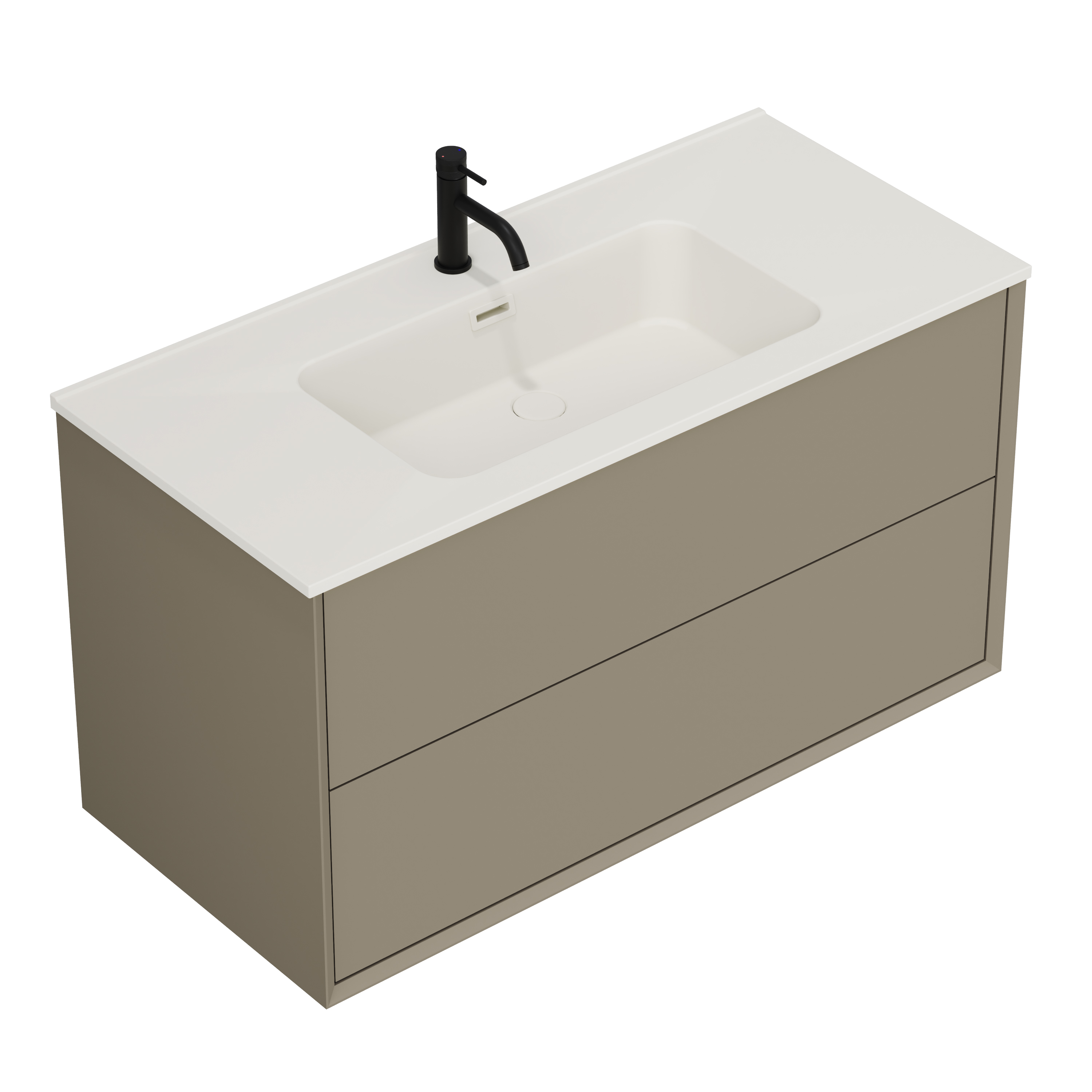 Oslo 1000mm Wall Mounted Vanity Unit & Matt White Basin