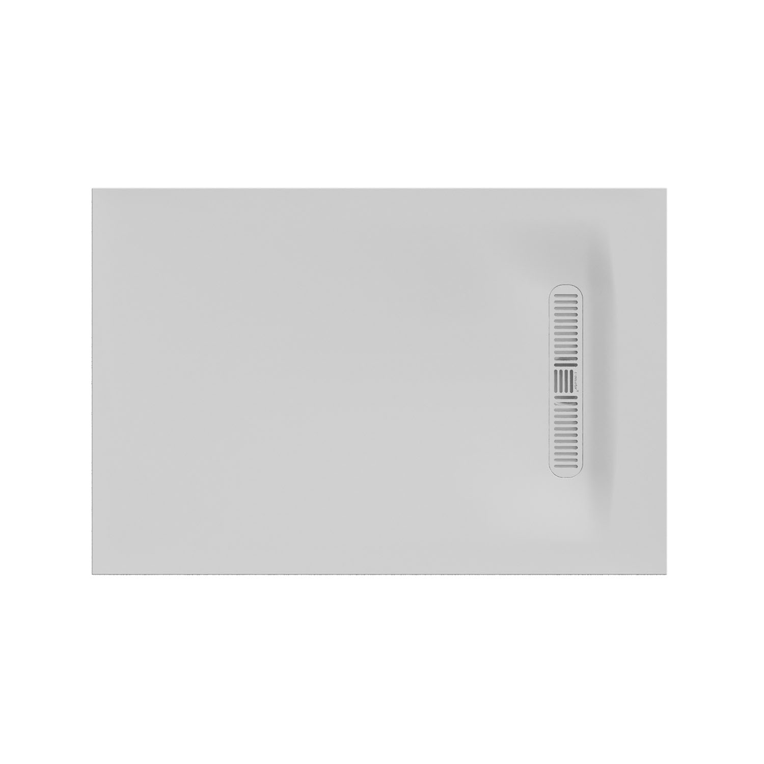 Crosswater Vito 25mm Dolomite Stone Resin Rectangular Shower Tray with Linear Waste Position