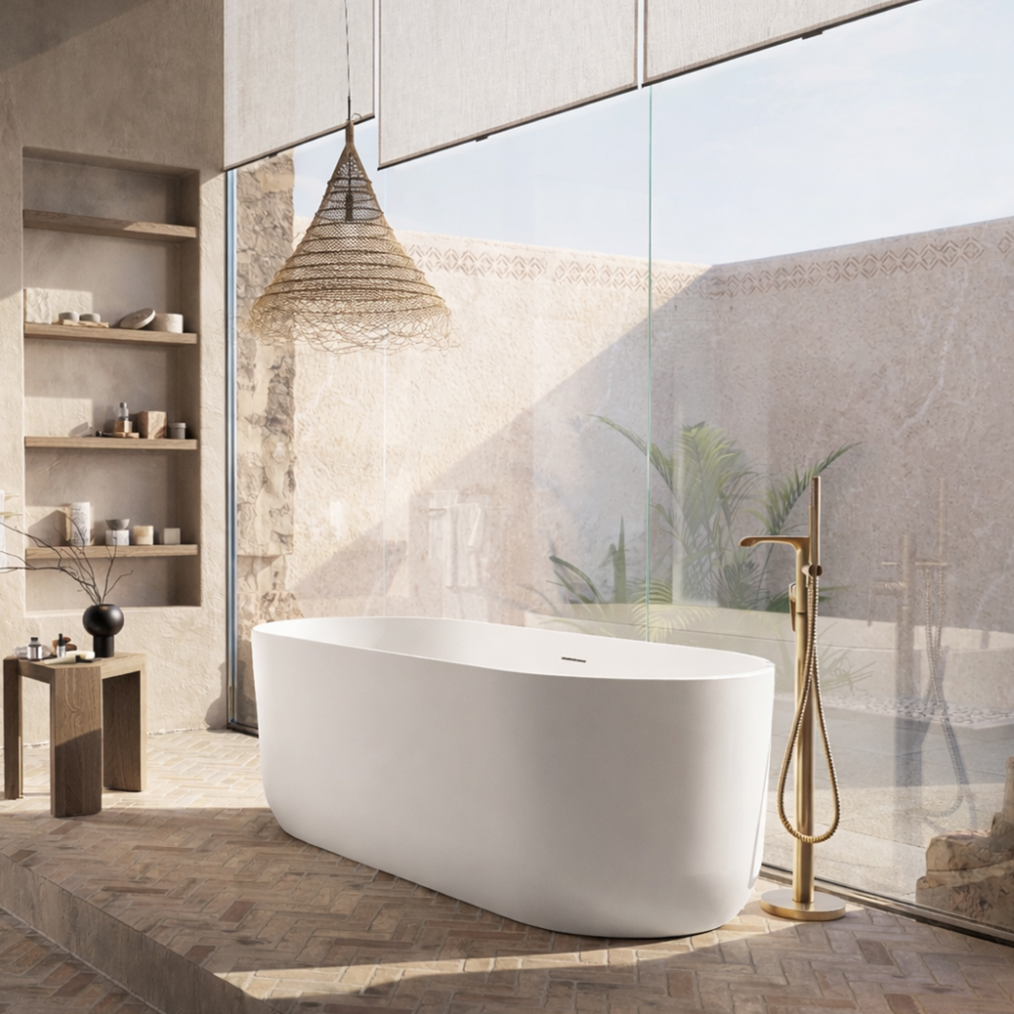 Dune Oval Freestanding Acrylic Bath 1700 - x 750mm