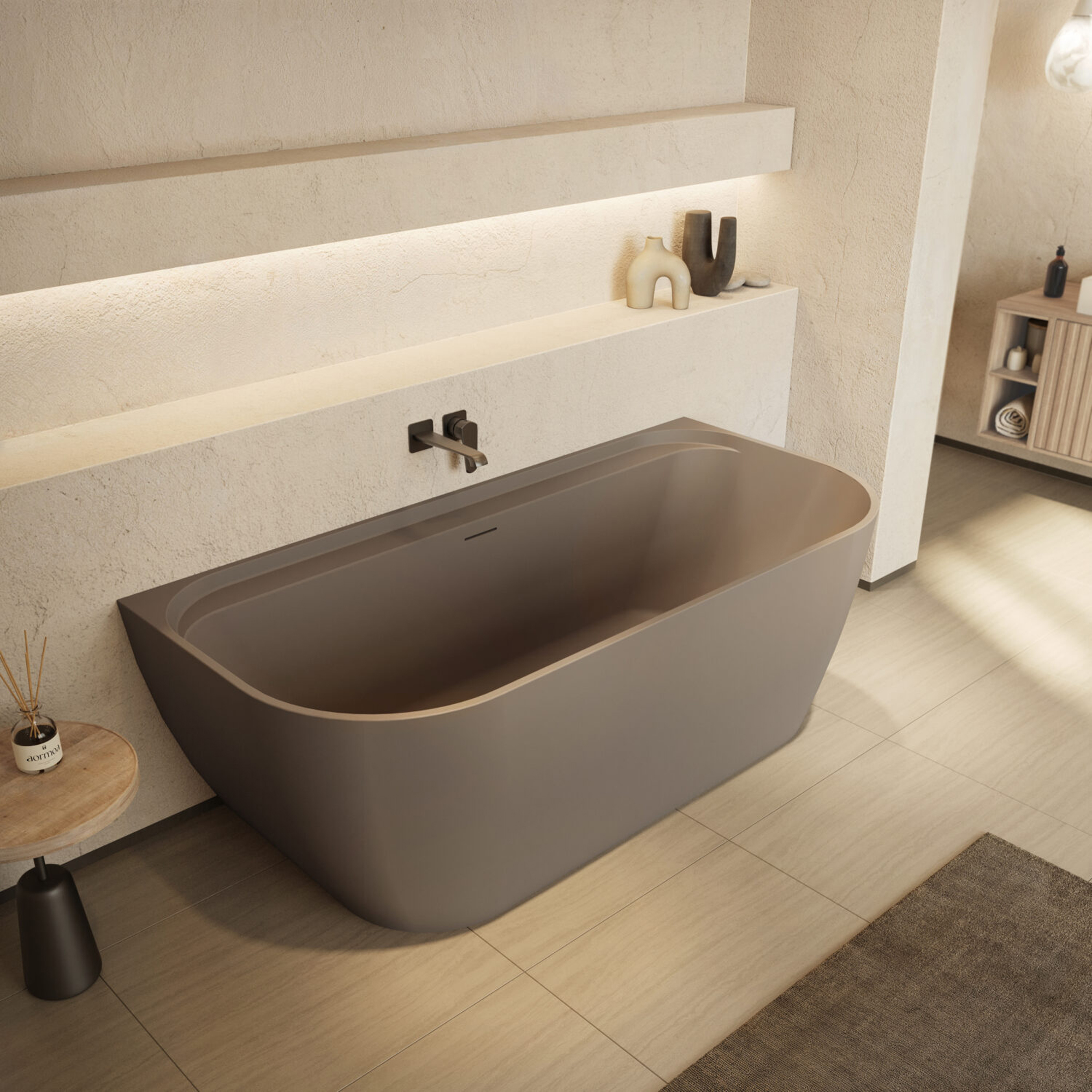 Dune Back To Wall Acrylic Bath - 1700 x 800mm