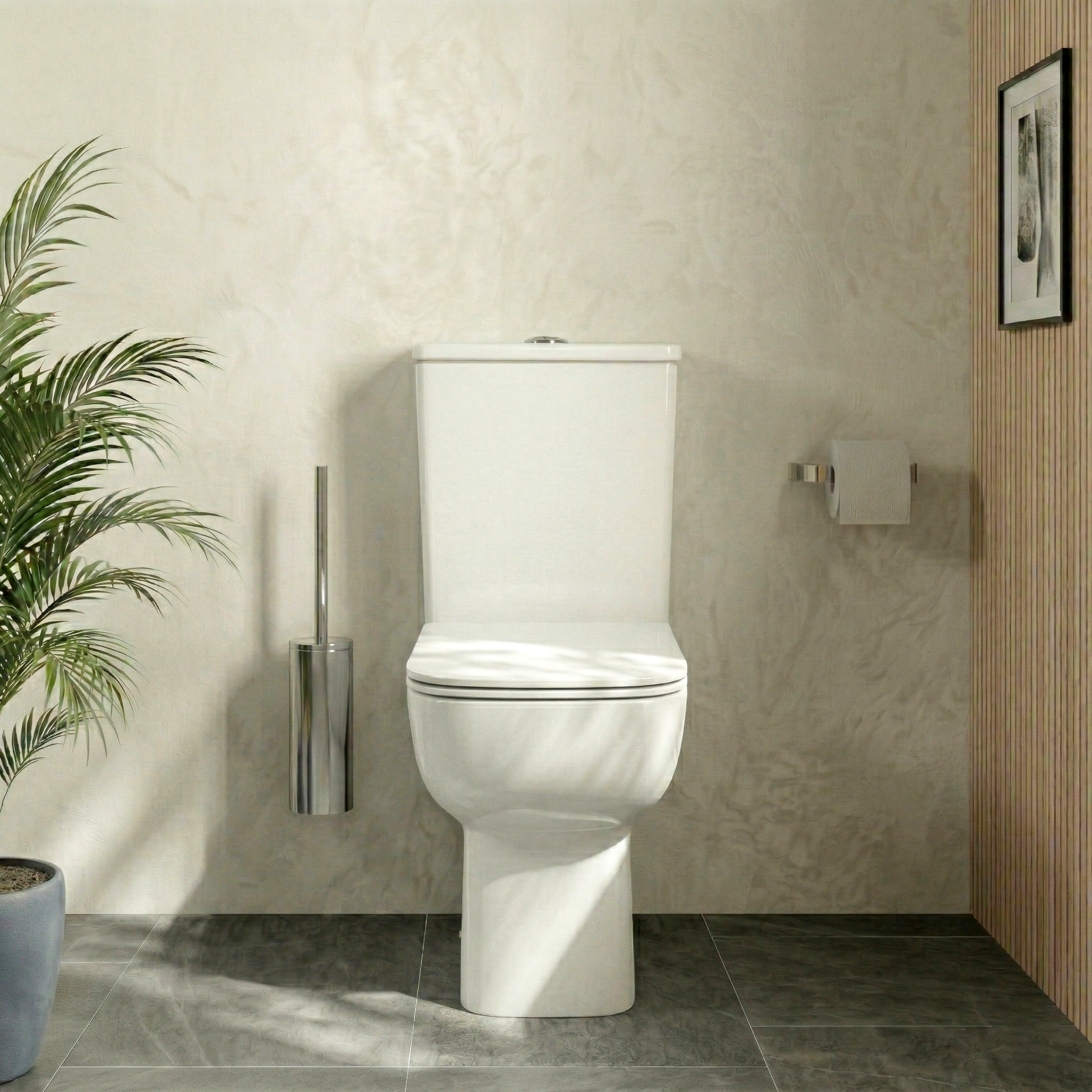 Harbour Icon Rimless Close Coupled Toilet & Soft Close Seat