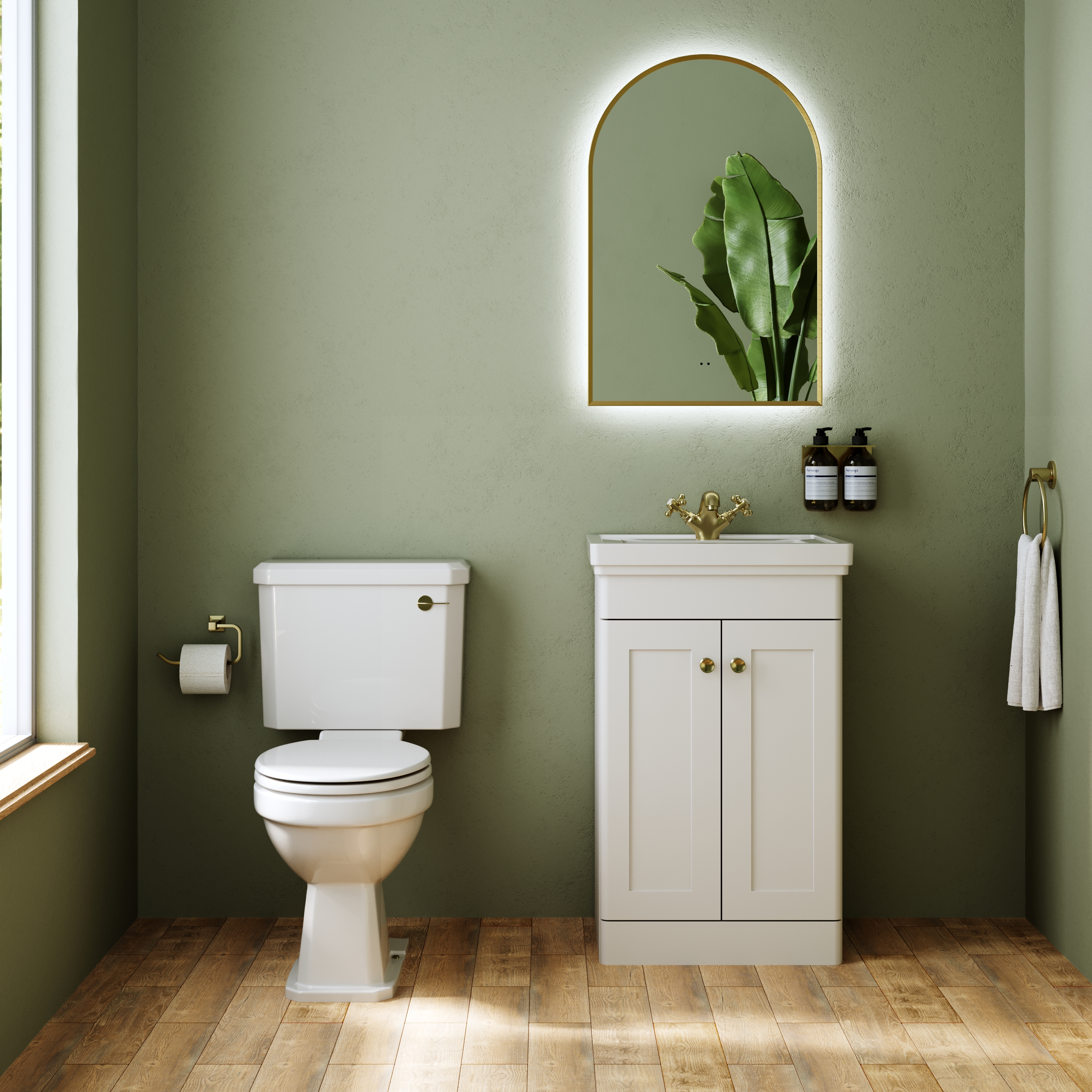 Butler & Rose Ophelia Traditional Toilet & 500mm Floorstanding Vanity Unit Bathroom Suite