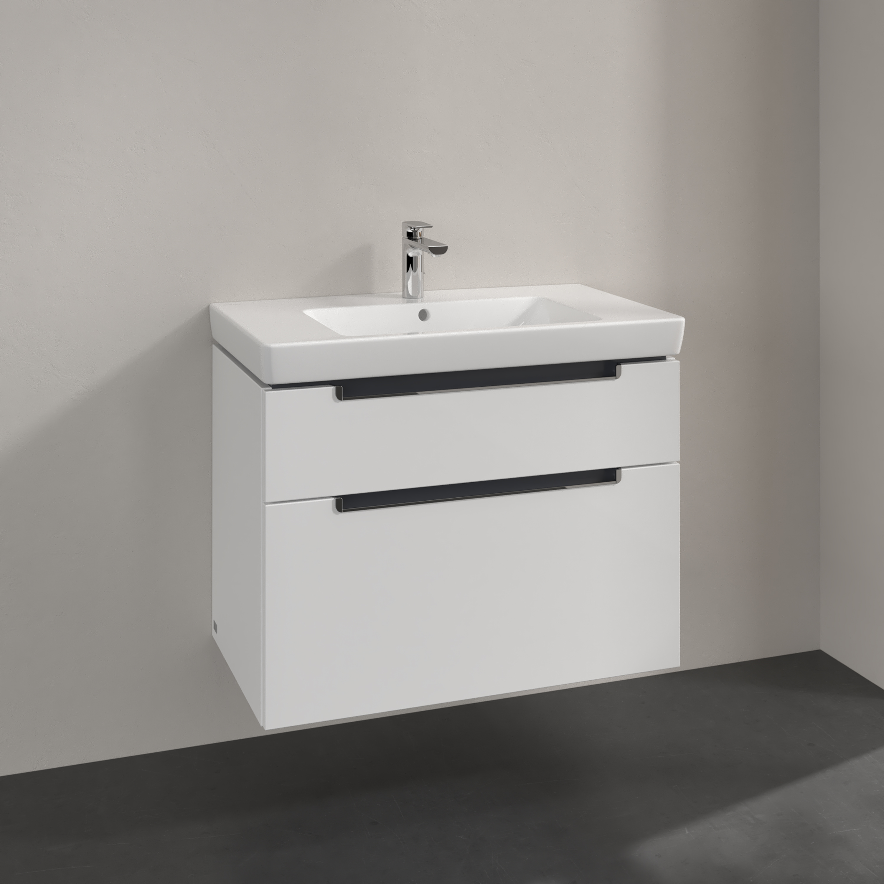 Villeroy & Boch Subway 2.0 800mm Wall Mounted 2 Drawer Vanity Unit & Basin