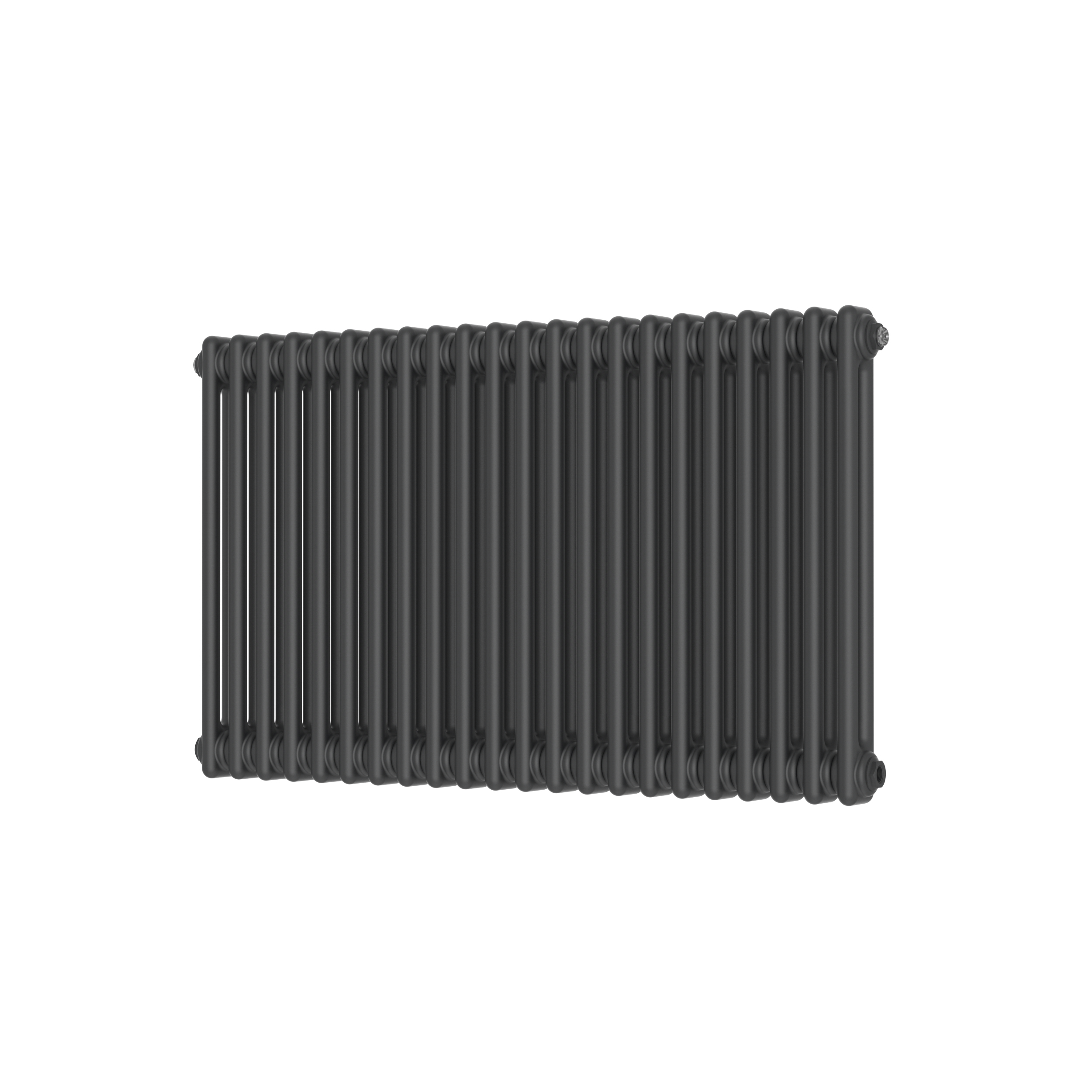 Butler & Rose Designer 2 Column Horizontal Radiator - Matt Anthracite - 600mm Tall