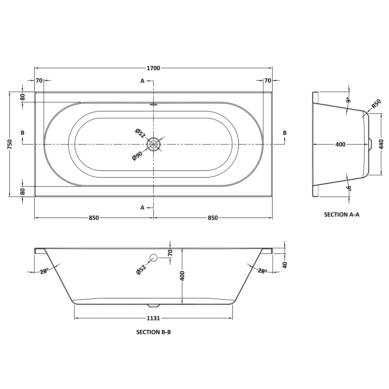 Harbour Acclaim Complete Bathroom Suite with Double Ended Bath & Rimless Toilet