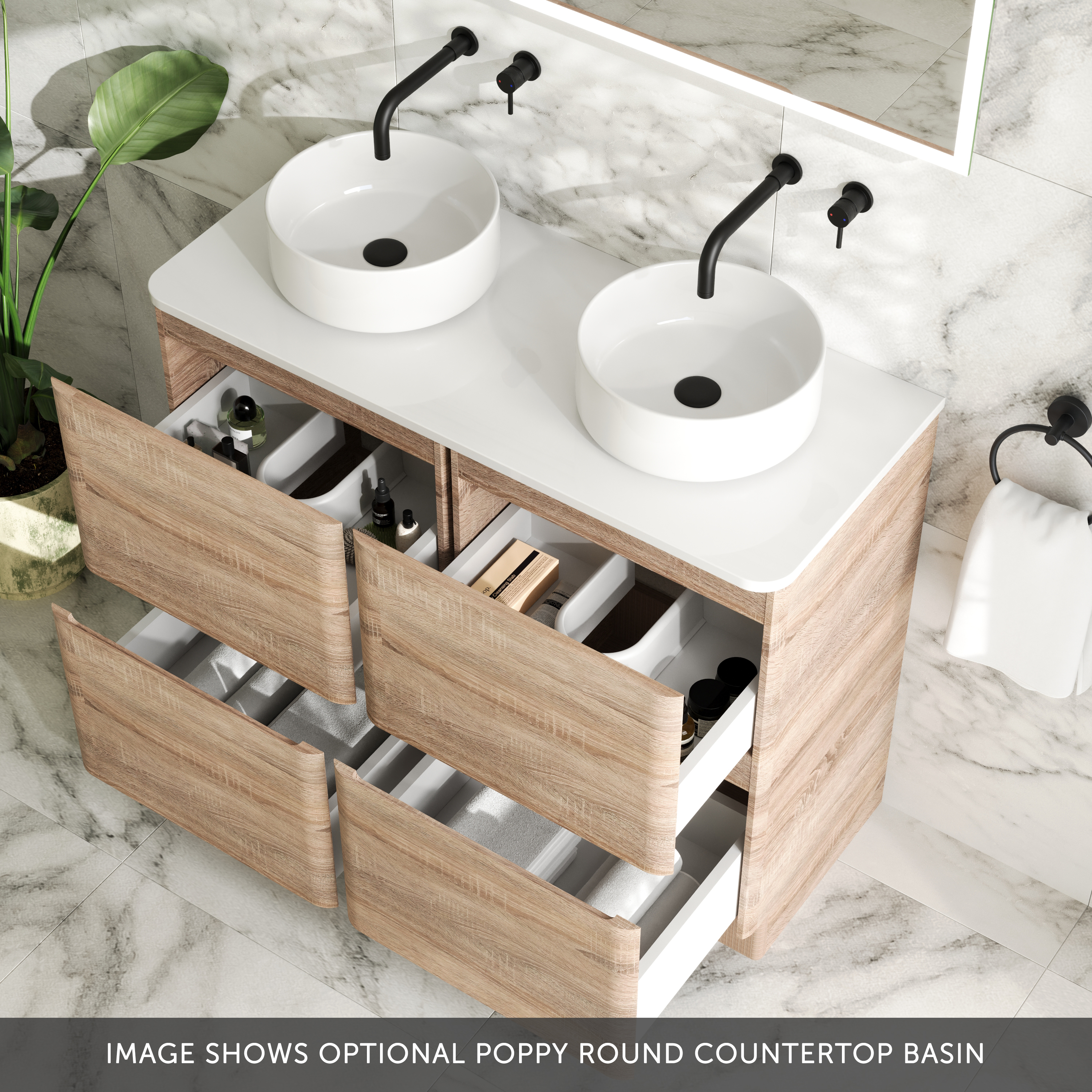 Drench Origin 1000mm Floorstanding Vanity Unit & Countertop