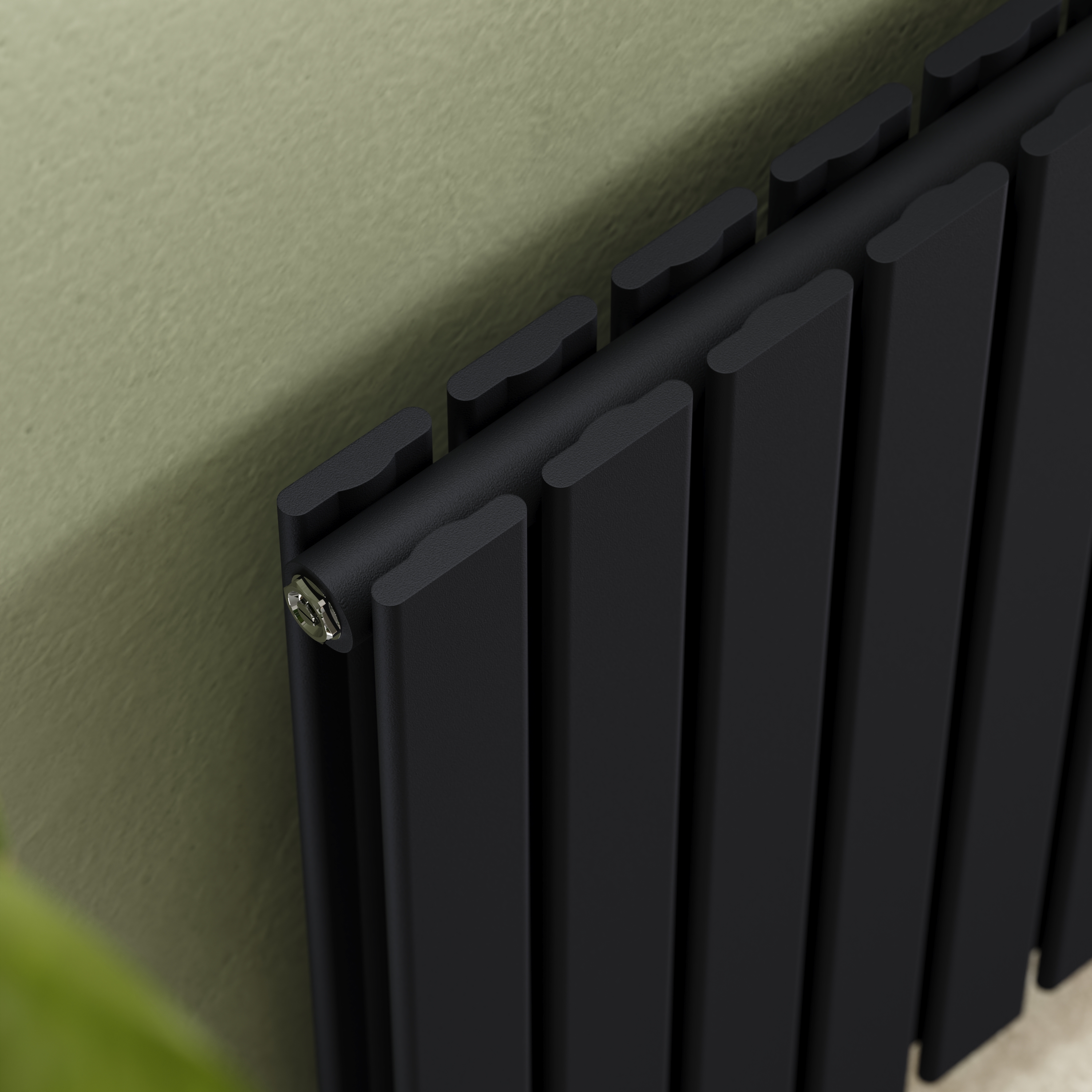 Toasty Radiance Matt Black Flat Panel Horizontal Radiator