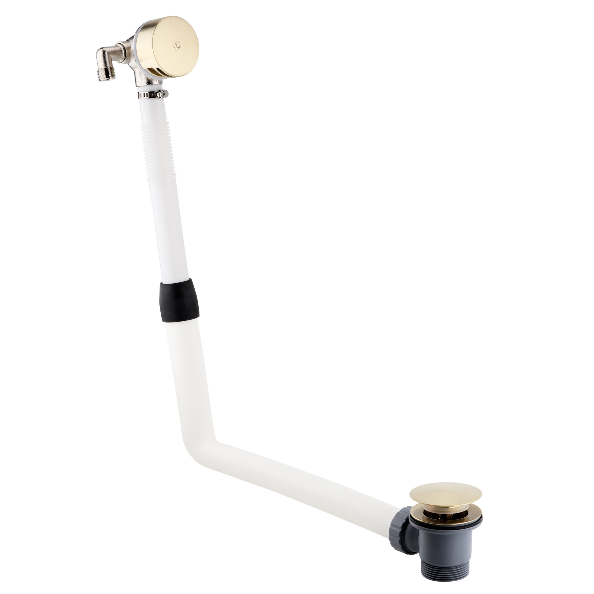 VOS Exofil Overflow Bath Filler with Click Clack Waste - Brushed Brass