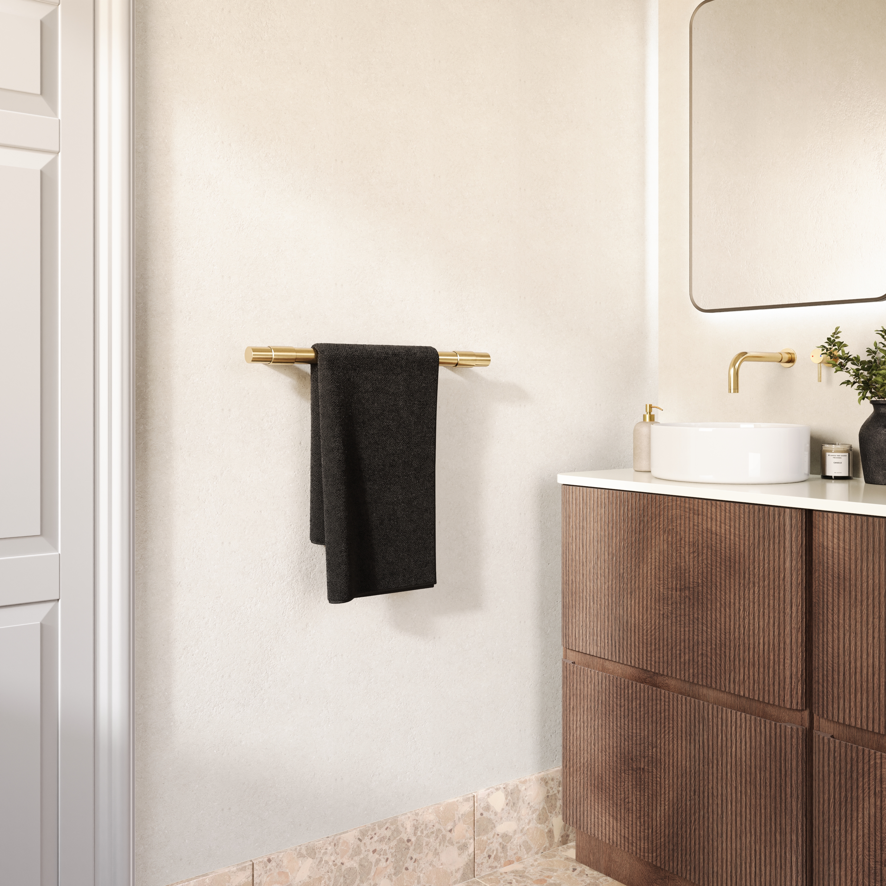 Toasty Silas Electric Heated Towel Bar - 630mm