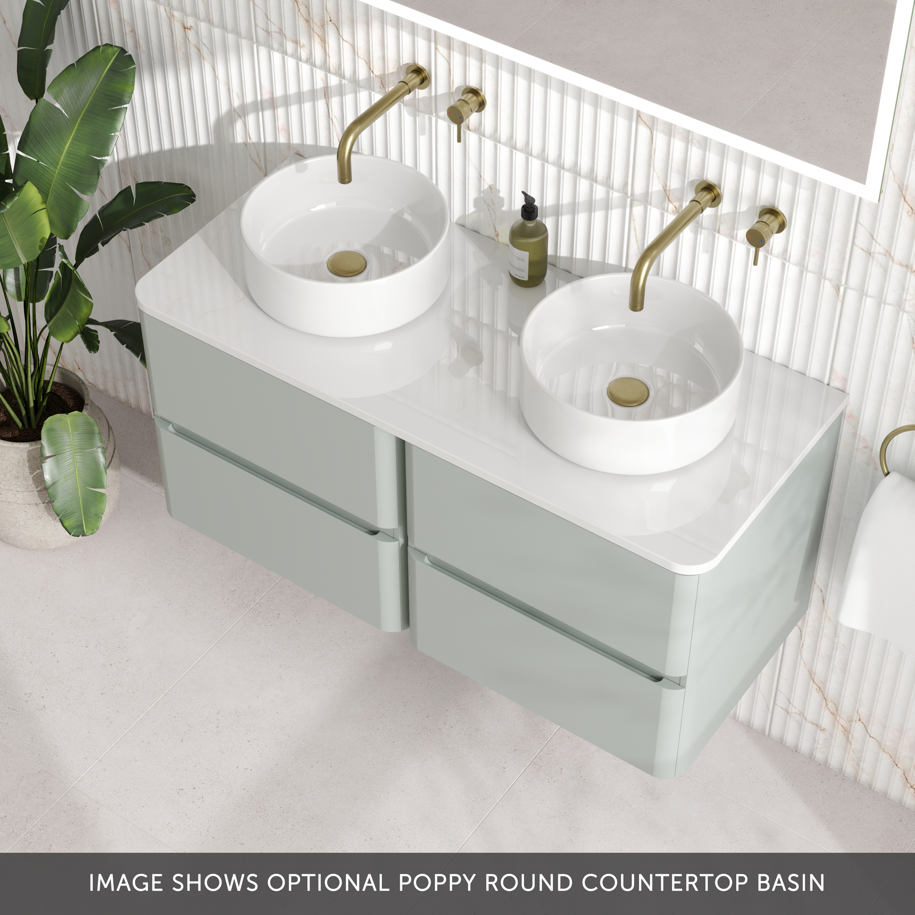 Drench Origin 1000mm Wall Mounted Vanity Unit & Countertop