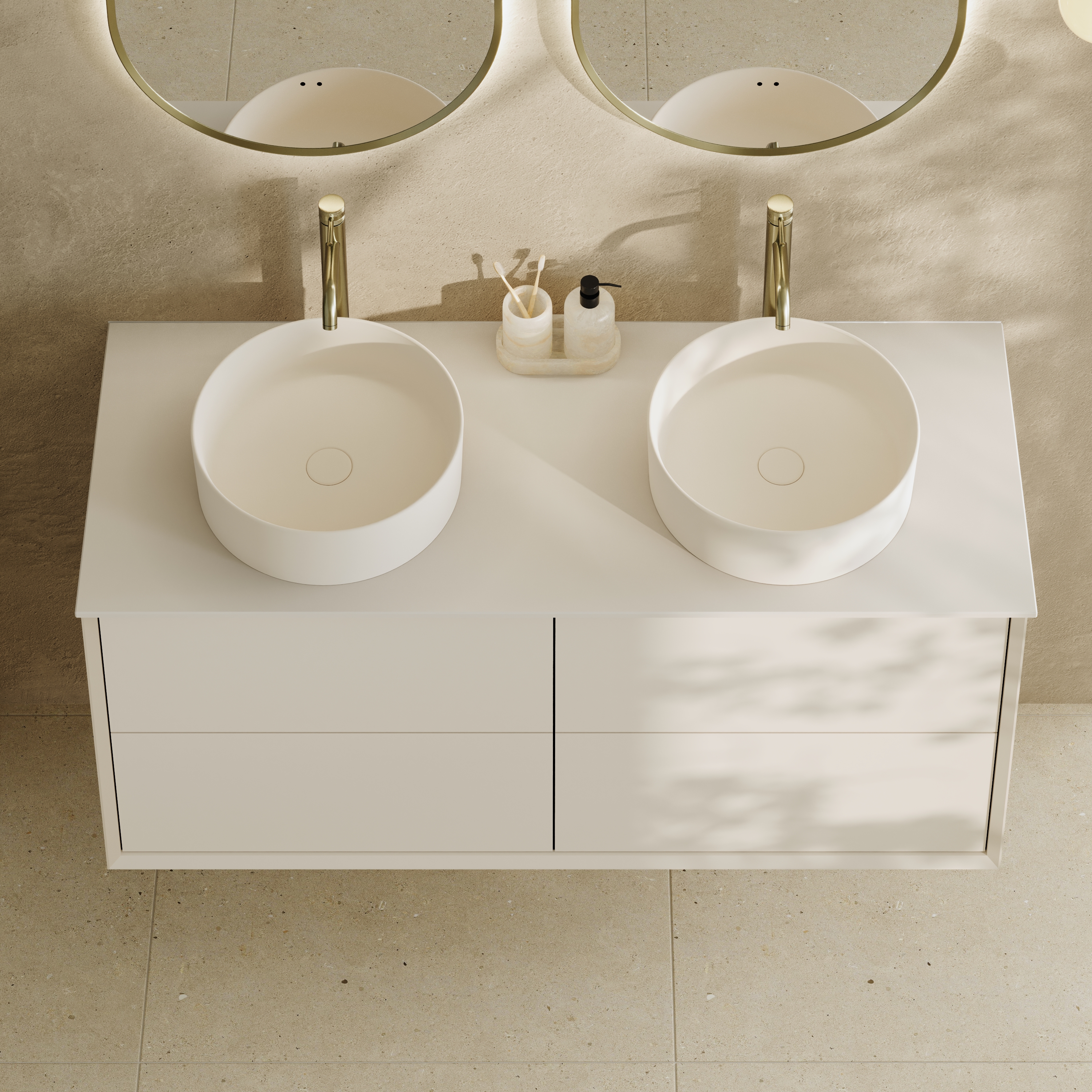 Oslo 1200mm Wall Mounted Vanity Unit & Sintered Stone Countertop