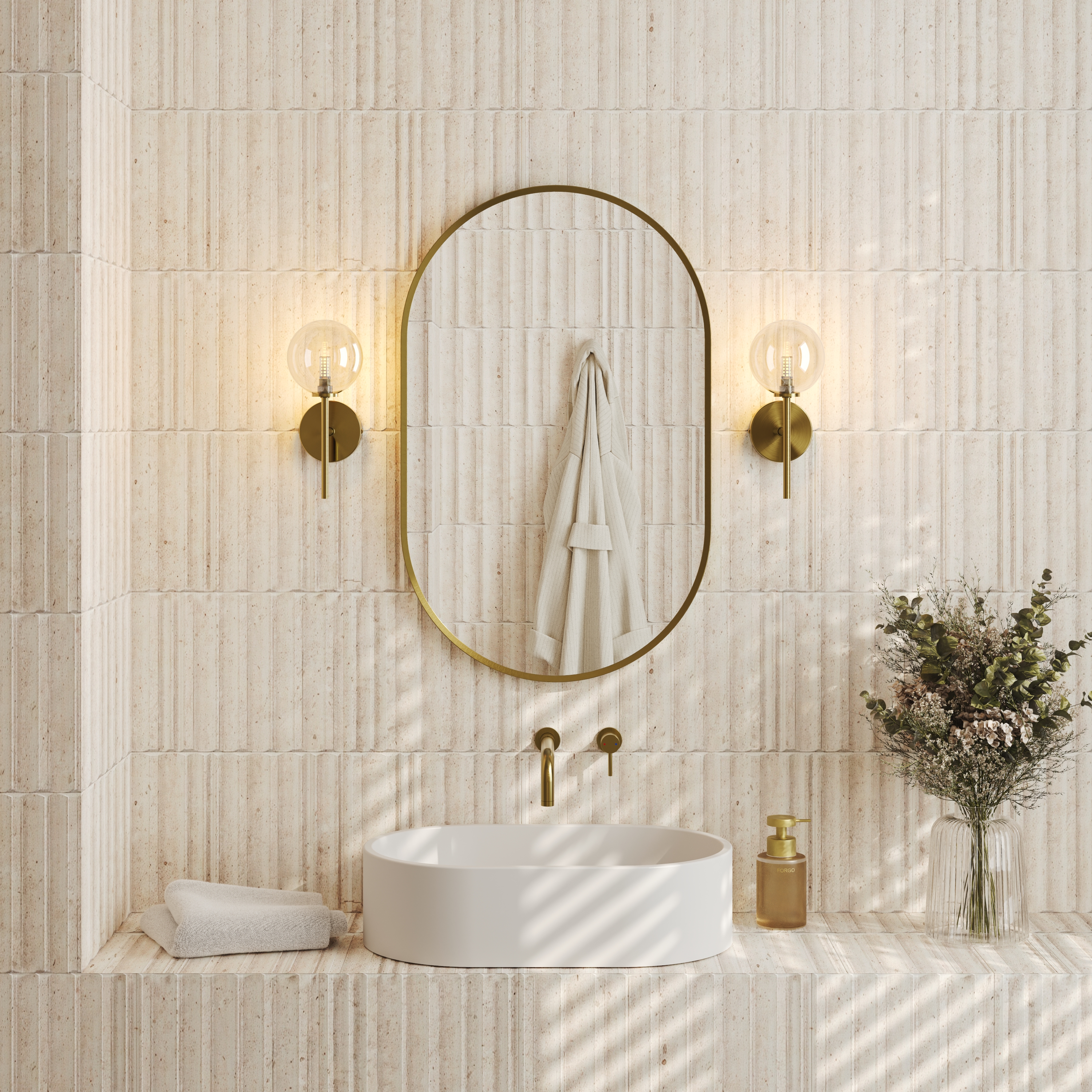 Harbour Glass Globe Wall Light