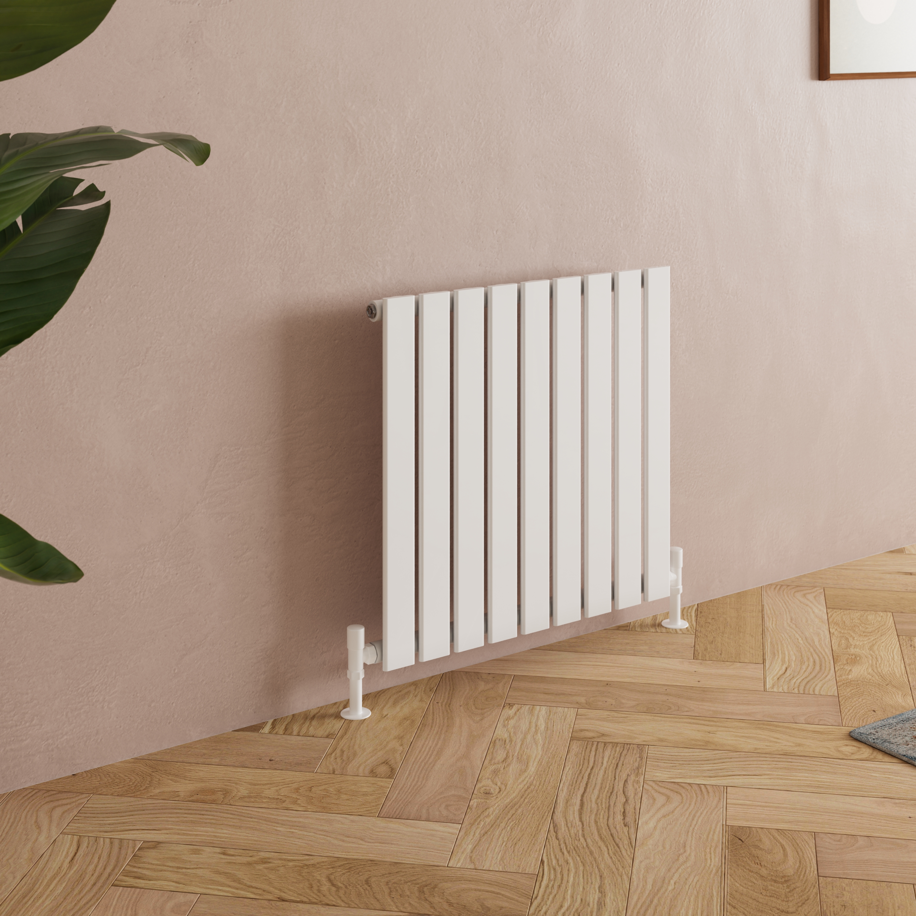 Toasty Radiance White Flat Panel Horizontal Radiator