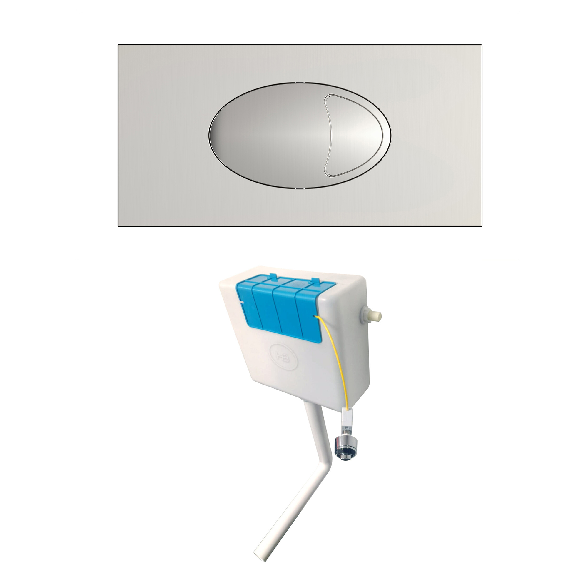 Drench Dual Flush Concealed Cistern with Dual Flush Plate