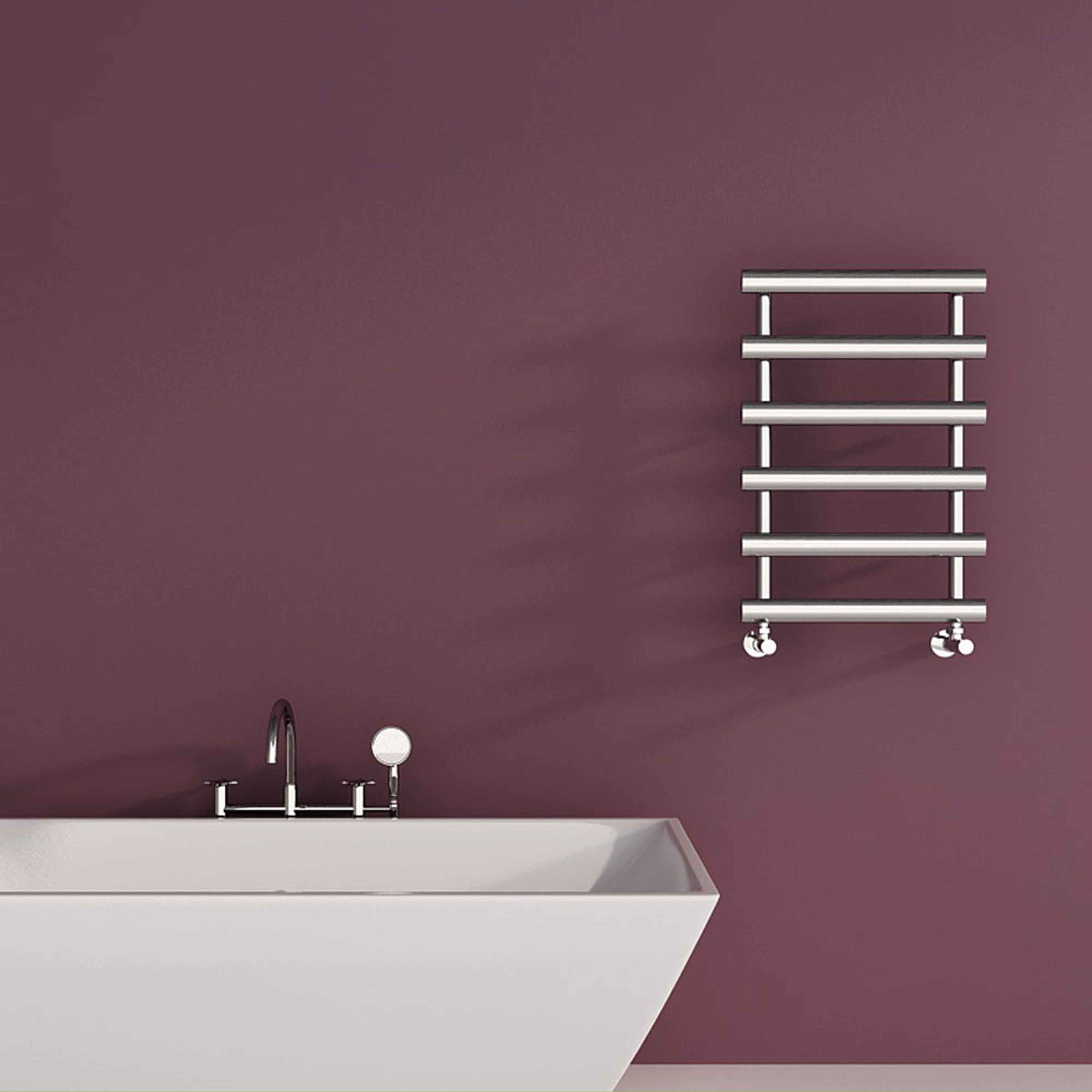 Carisa Aldo Oval Steel Ladder Heated Towel Rail