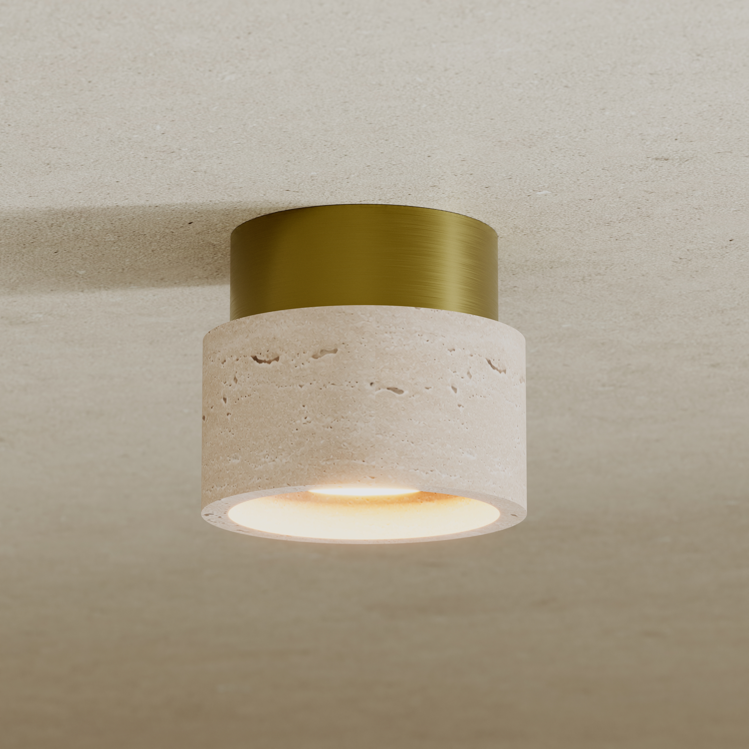 Drench Small Round Stone Ceiling Light