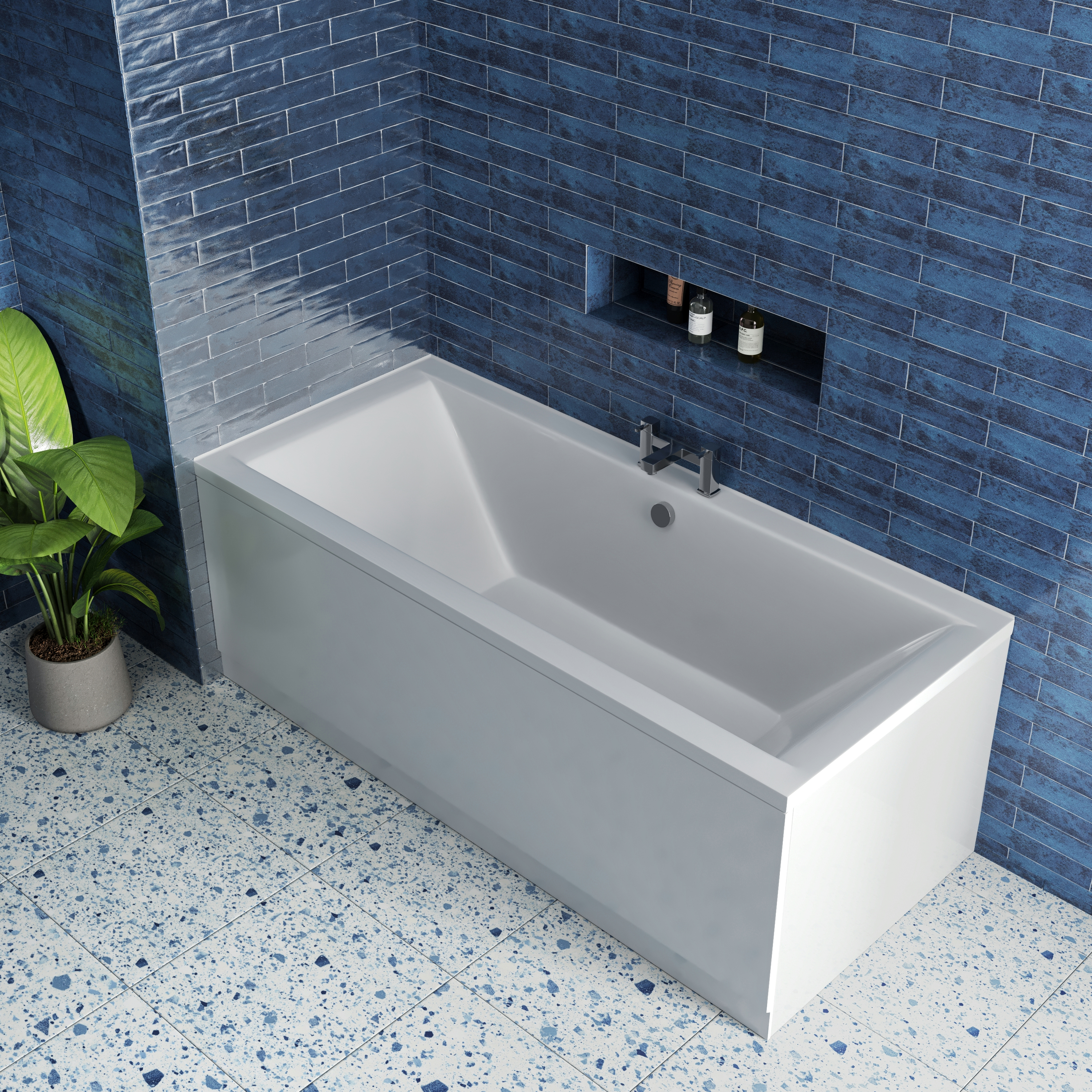 Harbour Icon Bathroom Suite with Rimless Toilet & Double Ended Bath