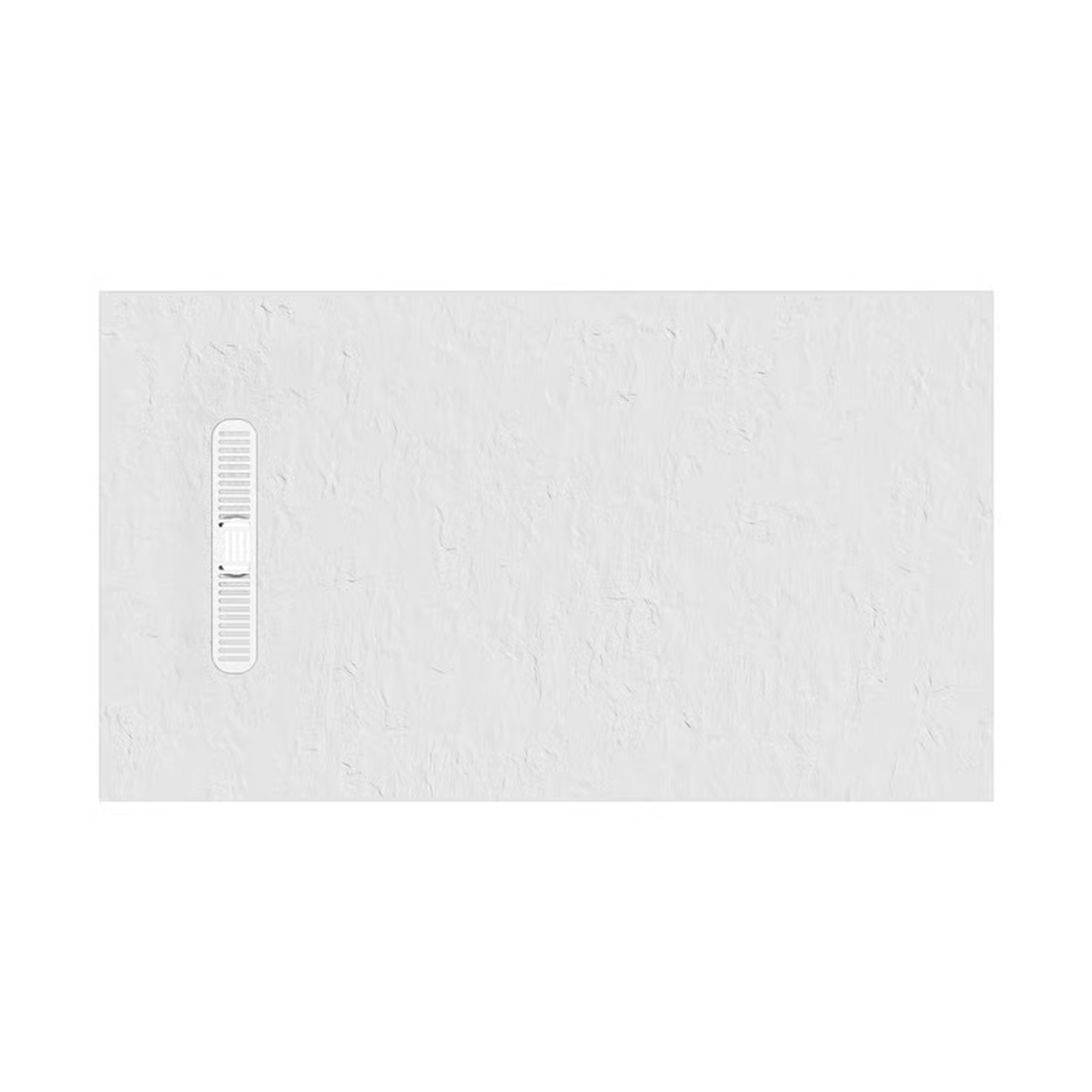 Crosswater Vito 25mm Dolomite Stone Resin Textured Rectangular Shower Tray with Linear Waste Cover