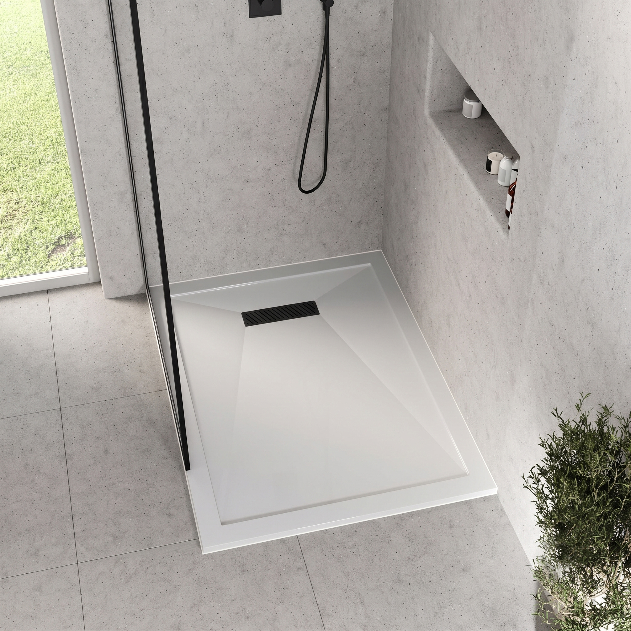 Harbour Linear 25mm Luxury Stone Rectangular Shower Tray - 9 Sizes