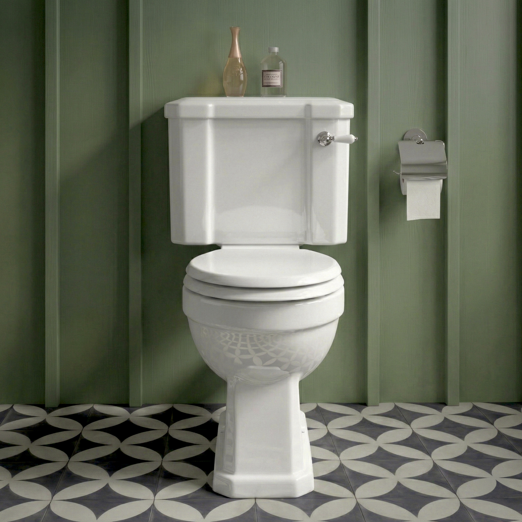 Butler & Rose Catherine Traditional Close Coupled Toilet (Excluding Seat)