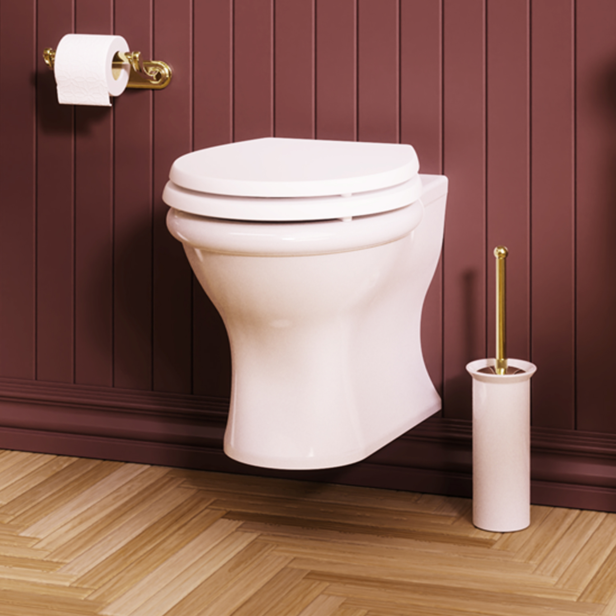 Burlington Guild Rimless Wall Hung Toilet Pan (Excluding Seat)