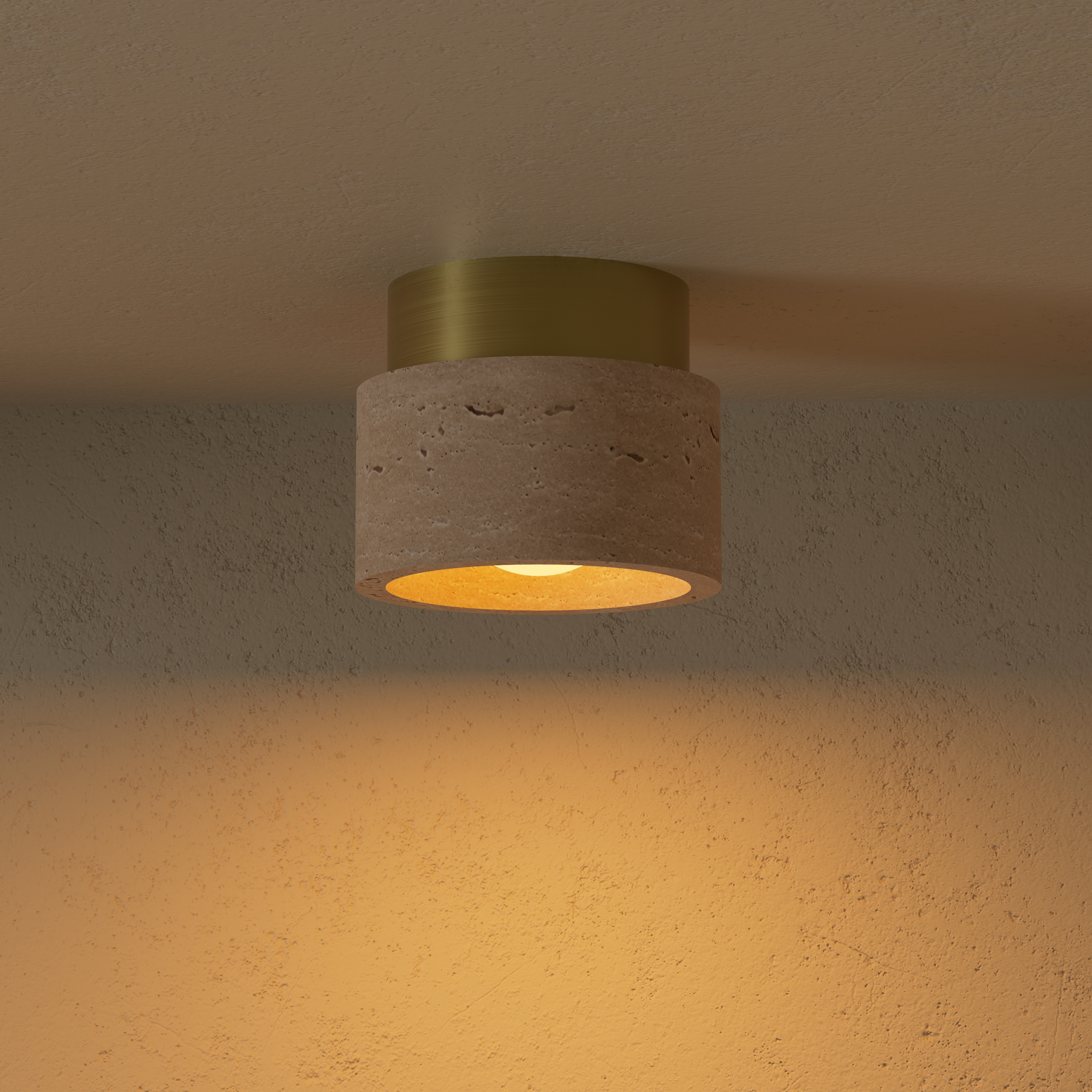 Drench Small Round Stone Ceiling Light