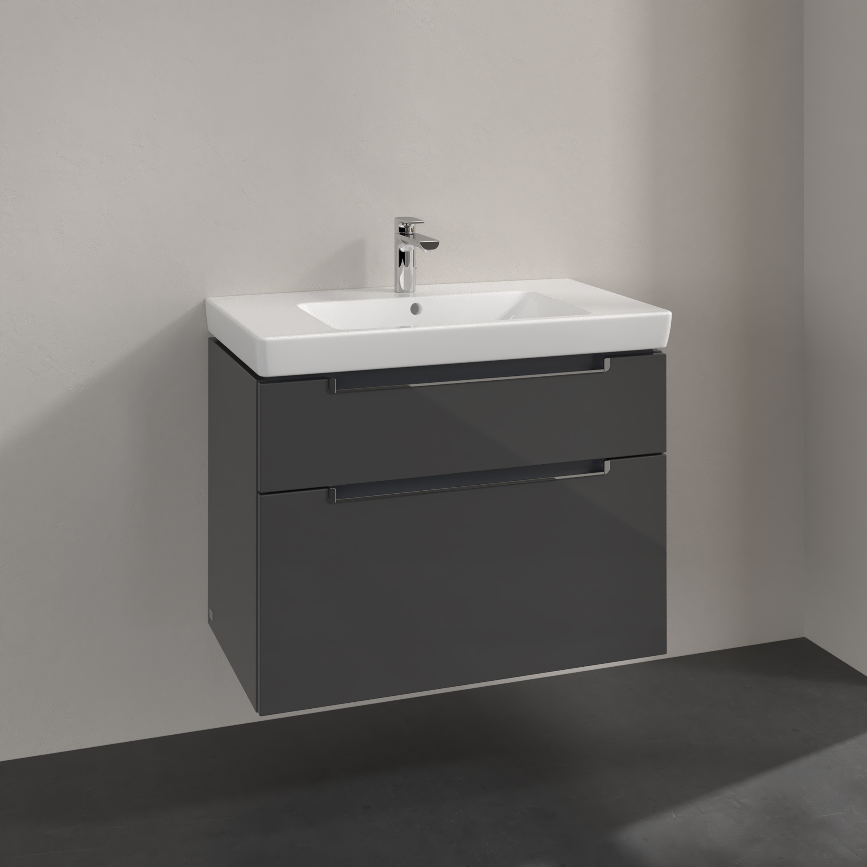 Villeroy & Boch Subway 2.0 800mm Wall Mounted 2 Drawer Vanity Unit & Basin
