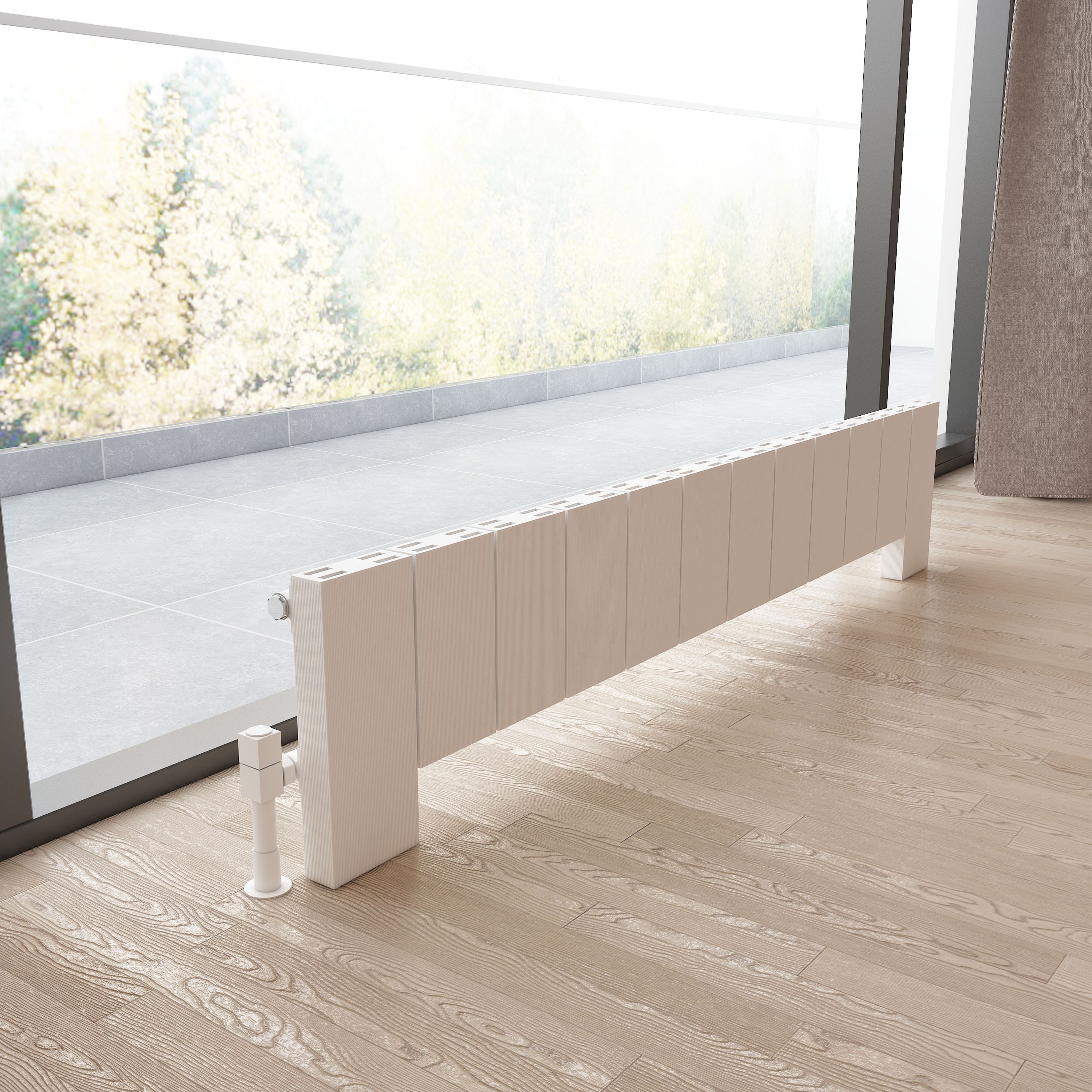 Carisa Elvino Floorstanding Panel Designer Aluminium Radiator