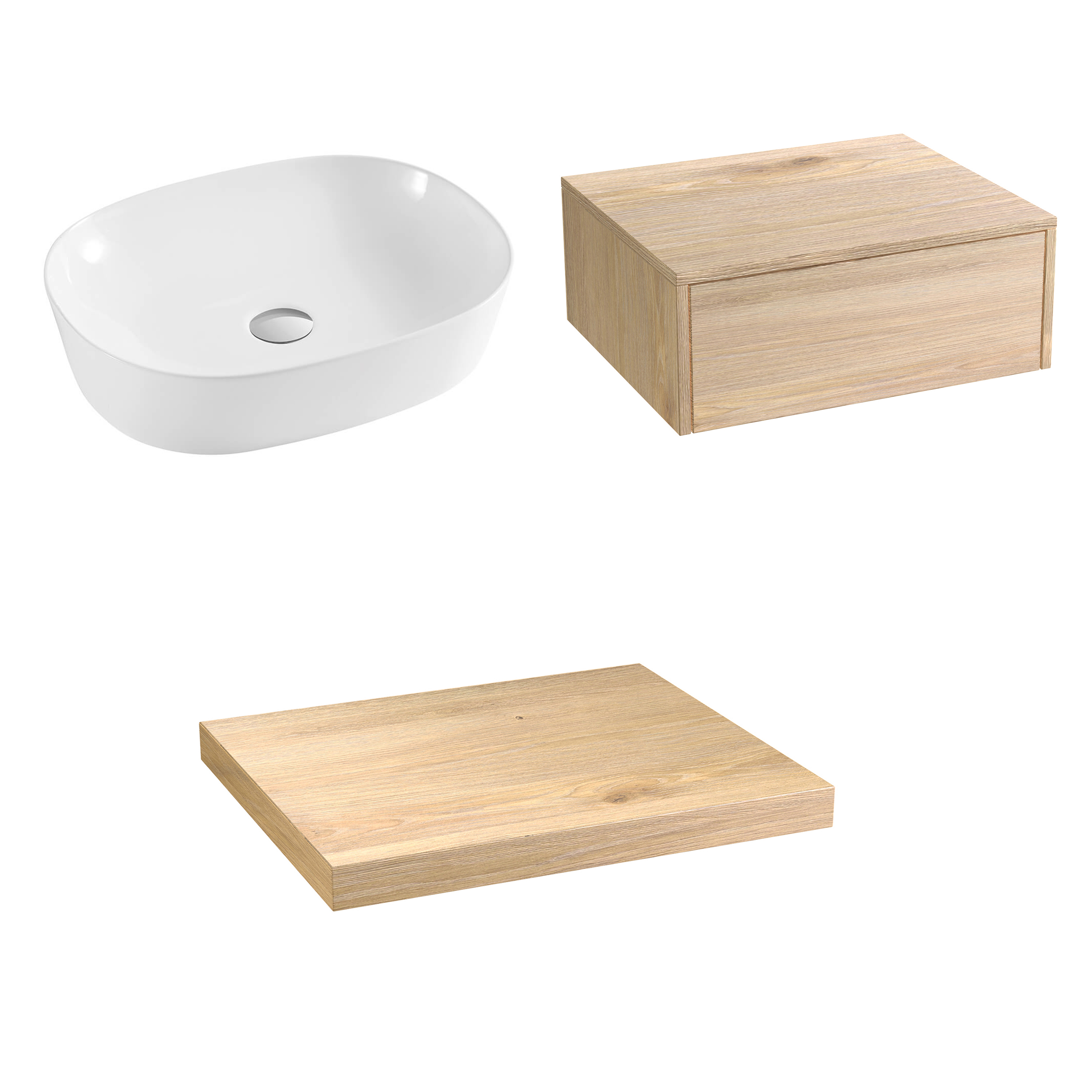 Sophia Basin Shelf, Drawer Unit & Countertop Basin - 3 sizes