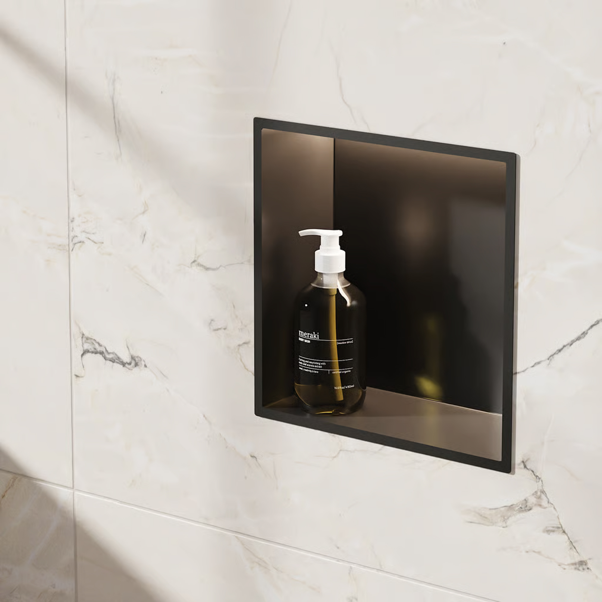 Crosswater Inset LED Illuminated Shower Niche - 305 x 305mm
