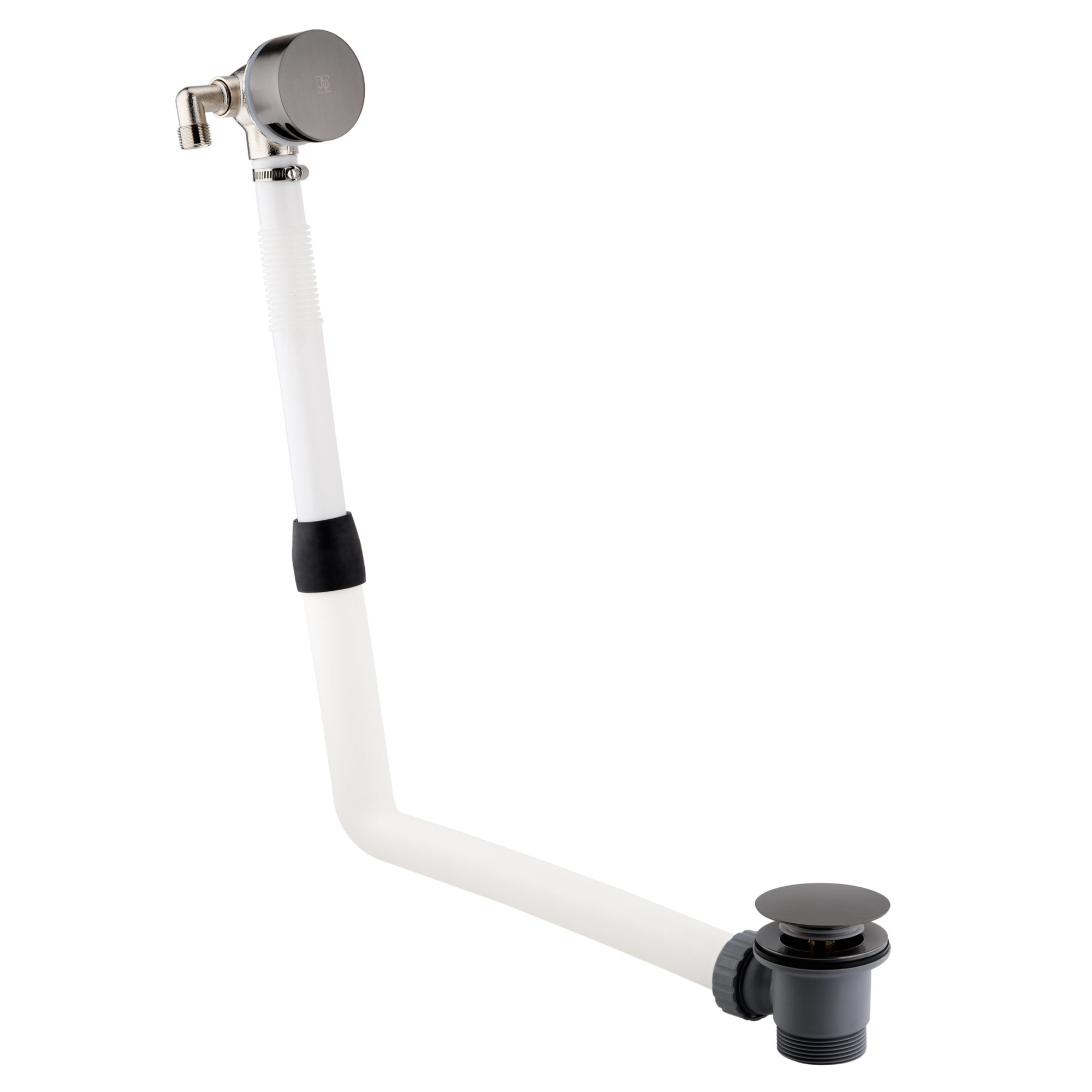 VOS Overflow Bath Filler with Click Clack Waste - Brushed Black