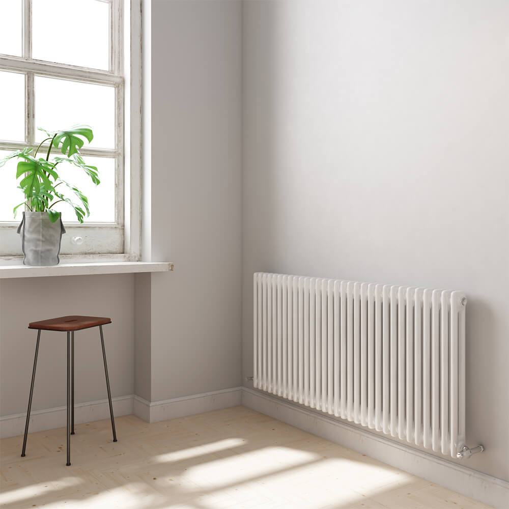 Brenton Olympus Horizontal 2 Column Radiator - White
