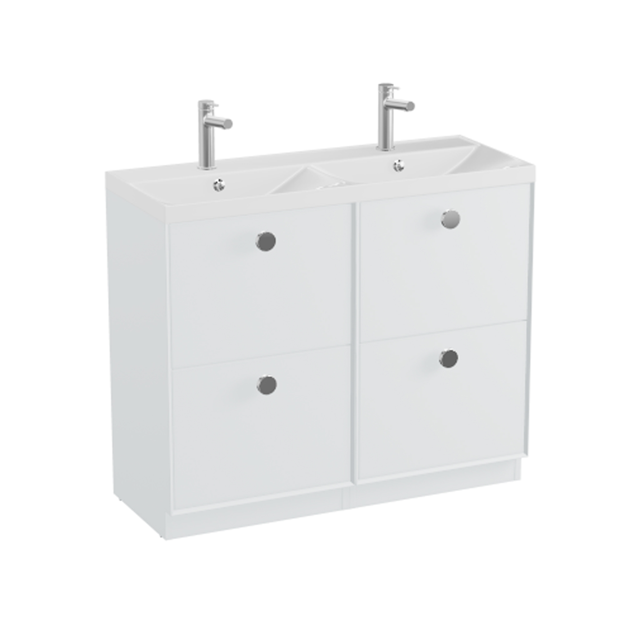 Vado Safari 1000mm Floorstanding Vanity Unit & Double Basin