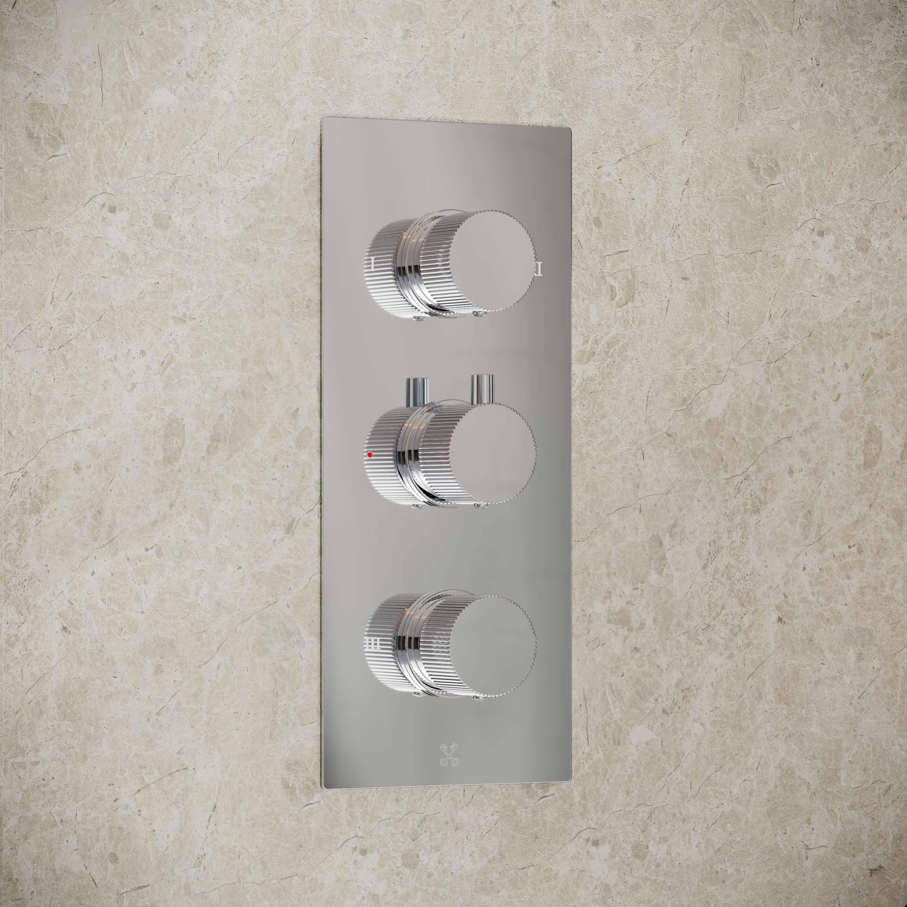 Core Shower Package with 3 Outlet Portrait Valve, Fixed Shower Head, Kit & Overflow Bath Filler