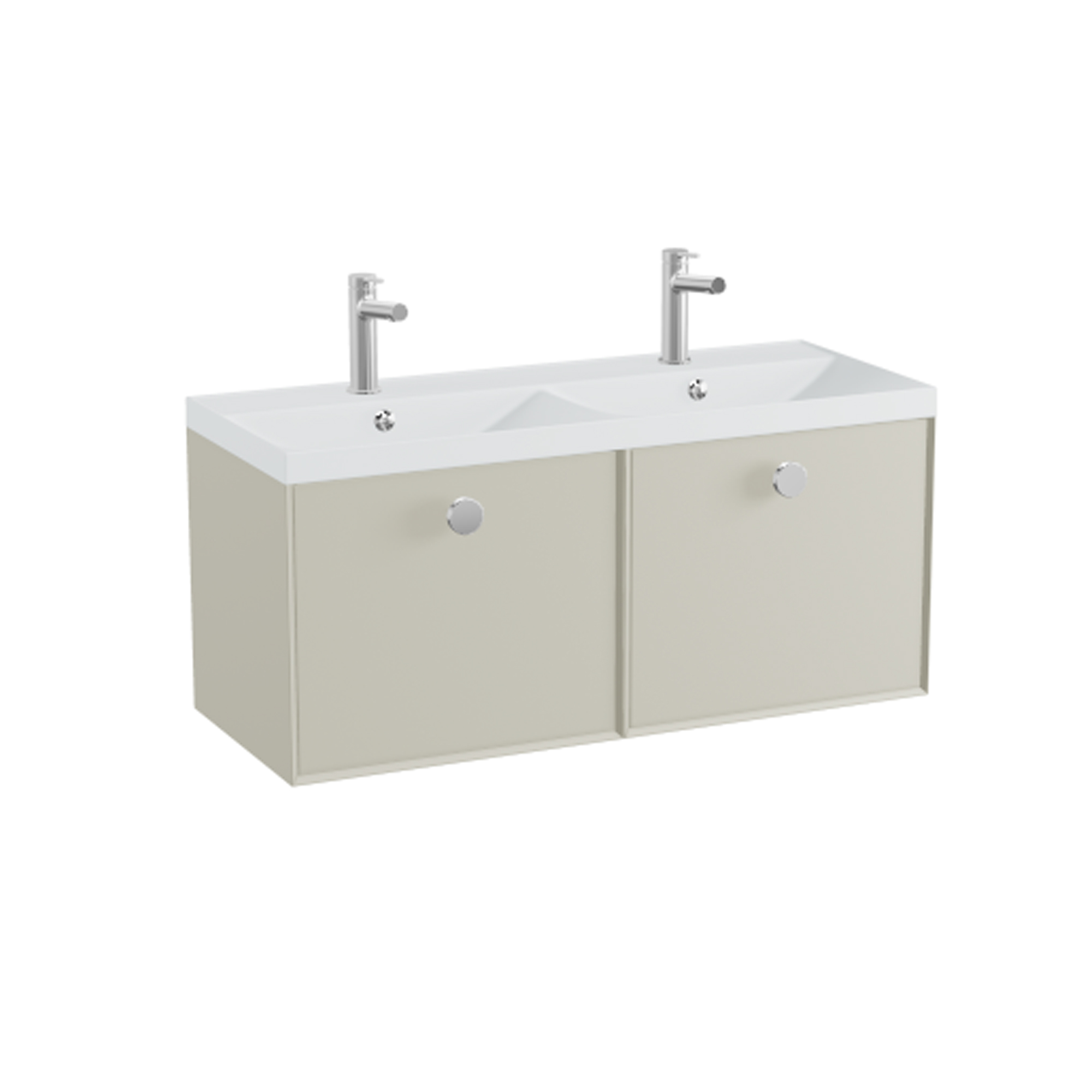 Vado Safari 1000mm Wall Hung Vanity Unit & Double Basin