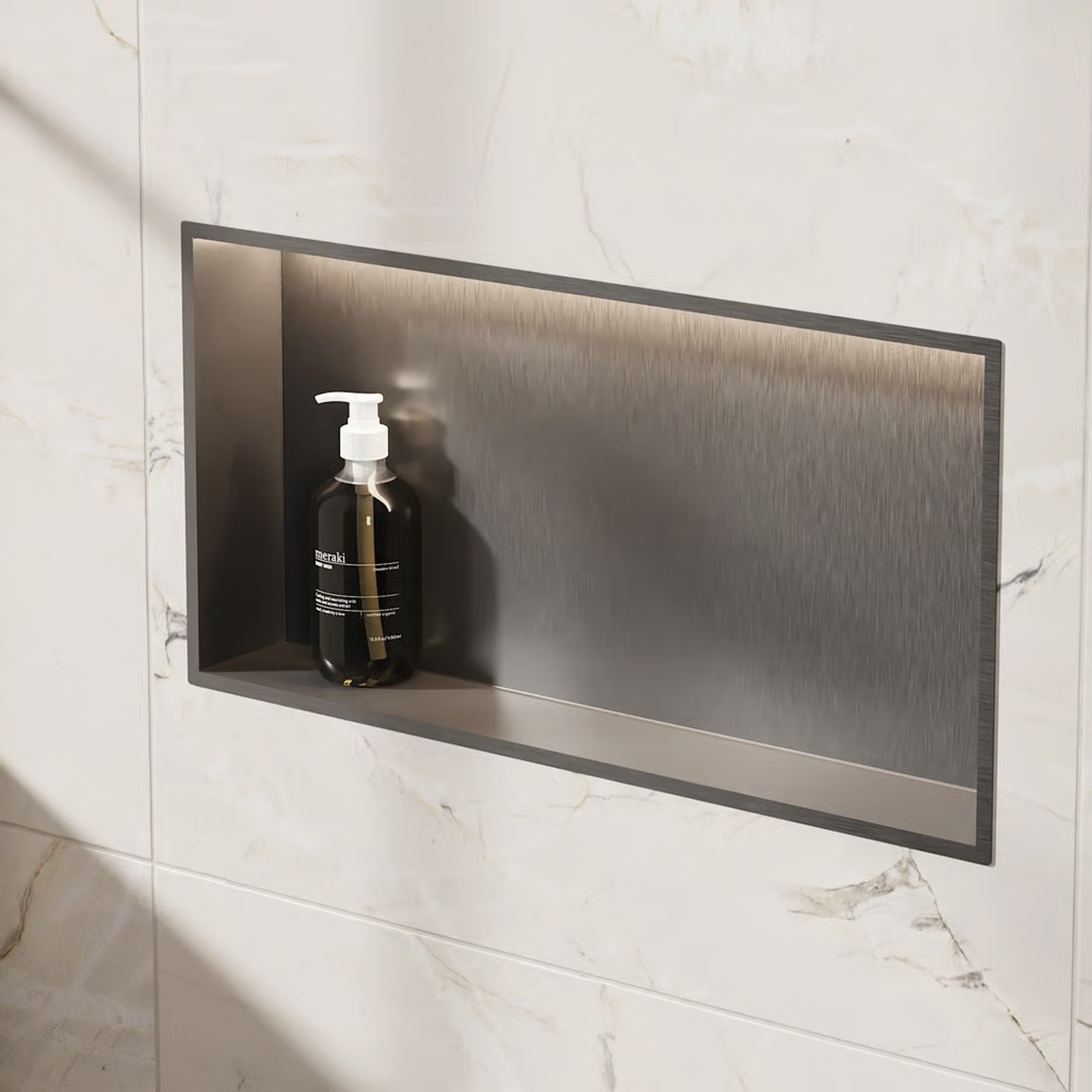 Crosswater Inset LED Illuminated Shower Niche - 610 x 305mm