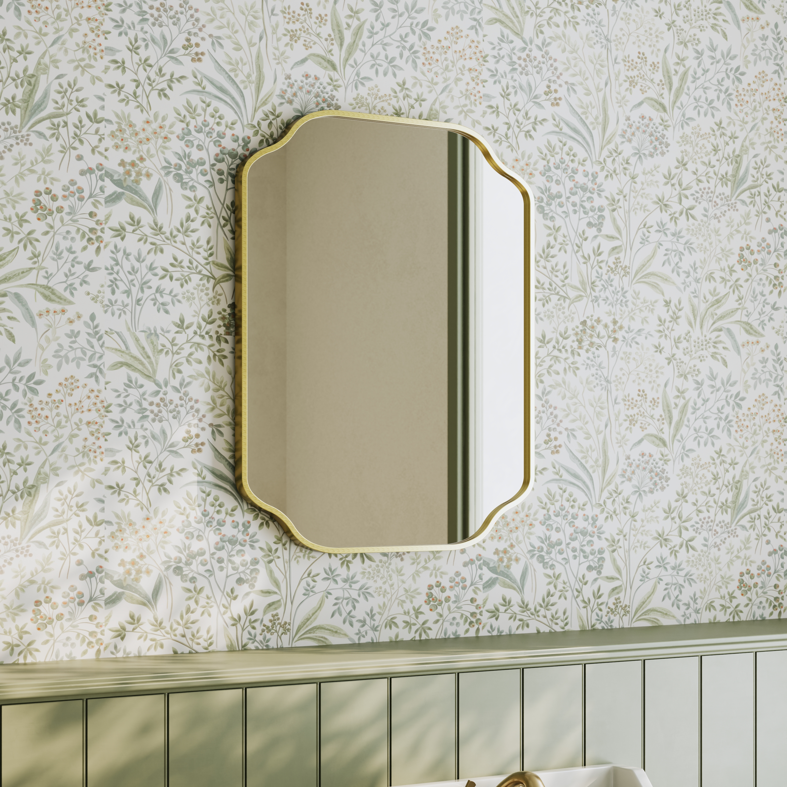 Butler & Rose Primrose Curved Rectangle Framed Mirror - 600 x 750mm