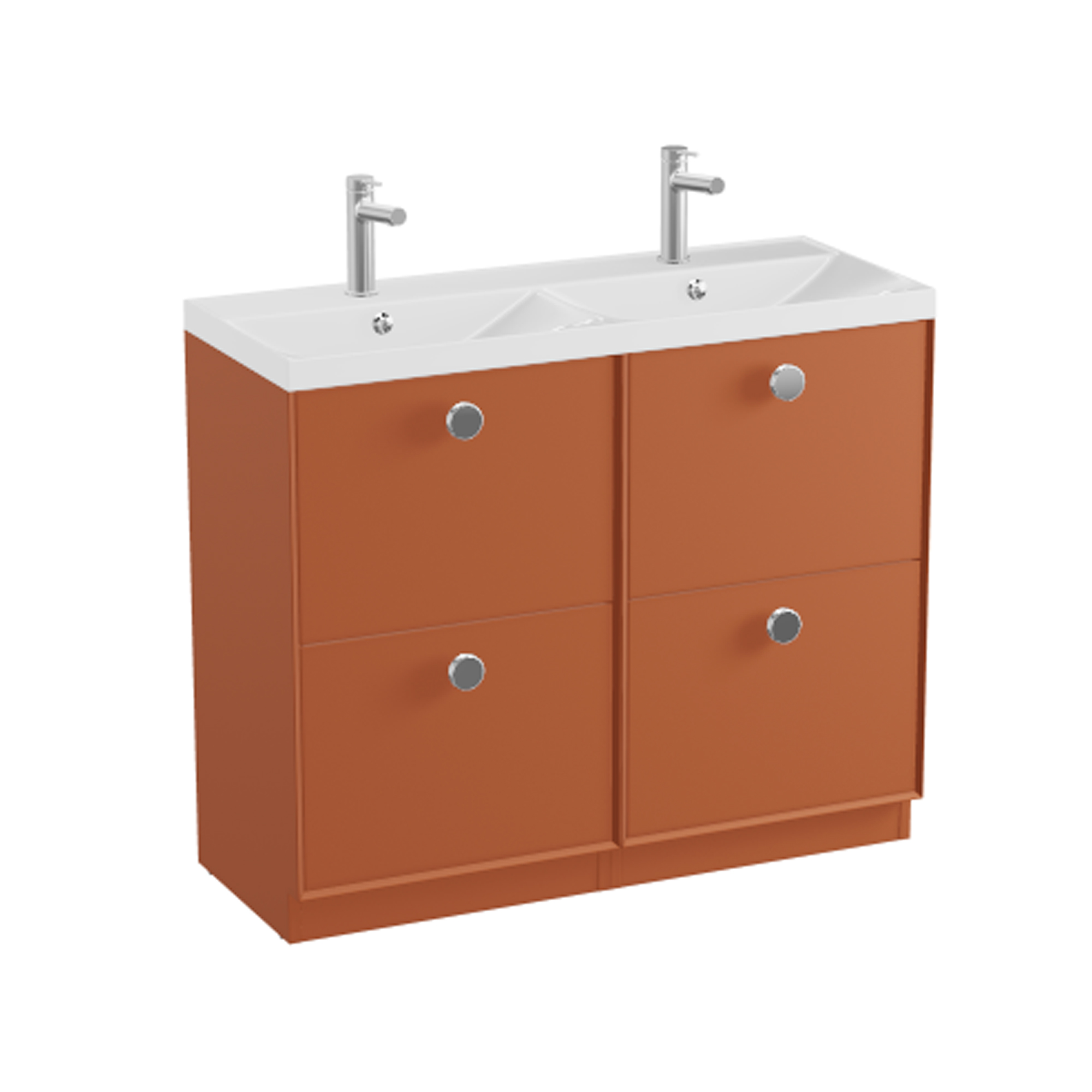 Vado Safari 1000mm Floorstanding Vanity Unit & Double Basin