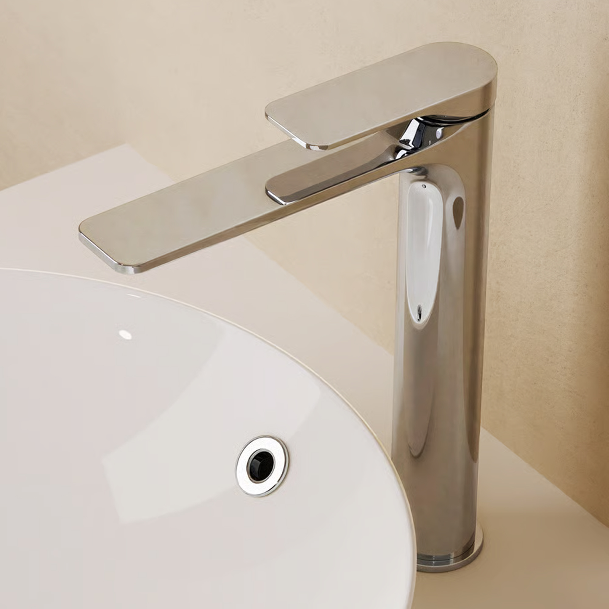 Crosswater Fuse Tall Mono Basin Mixer Tap with Click Clack Waste