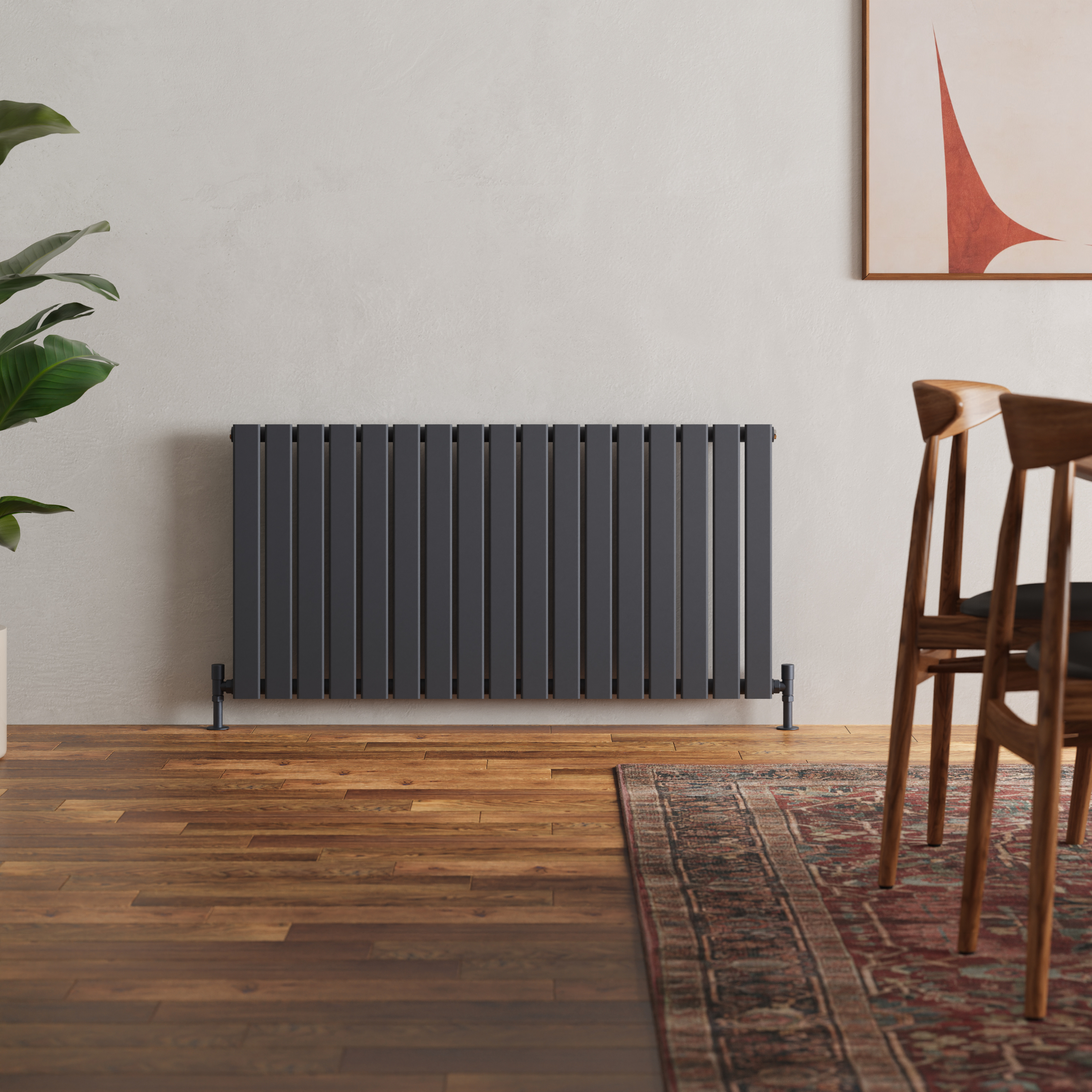 Toasty Radiance Anthracite Flat Panel Horizontal Radiator