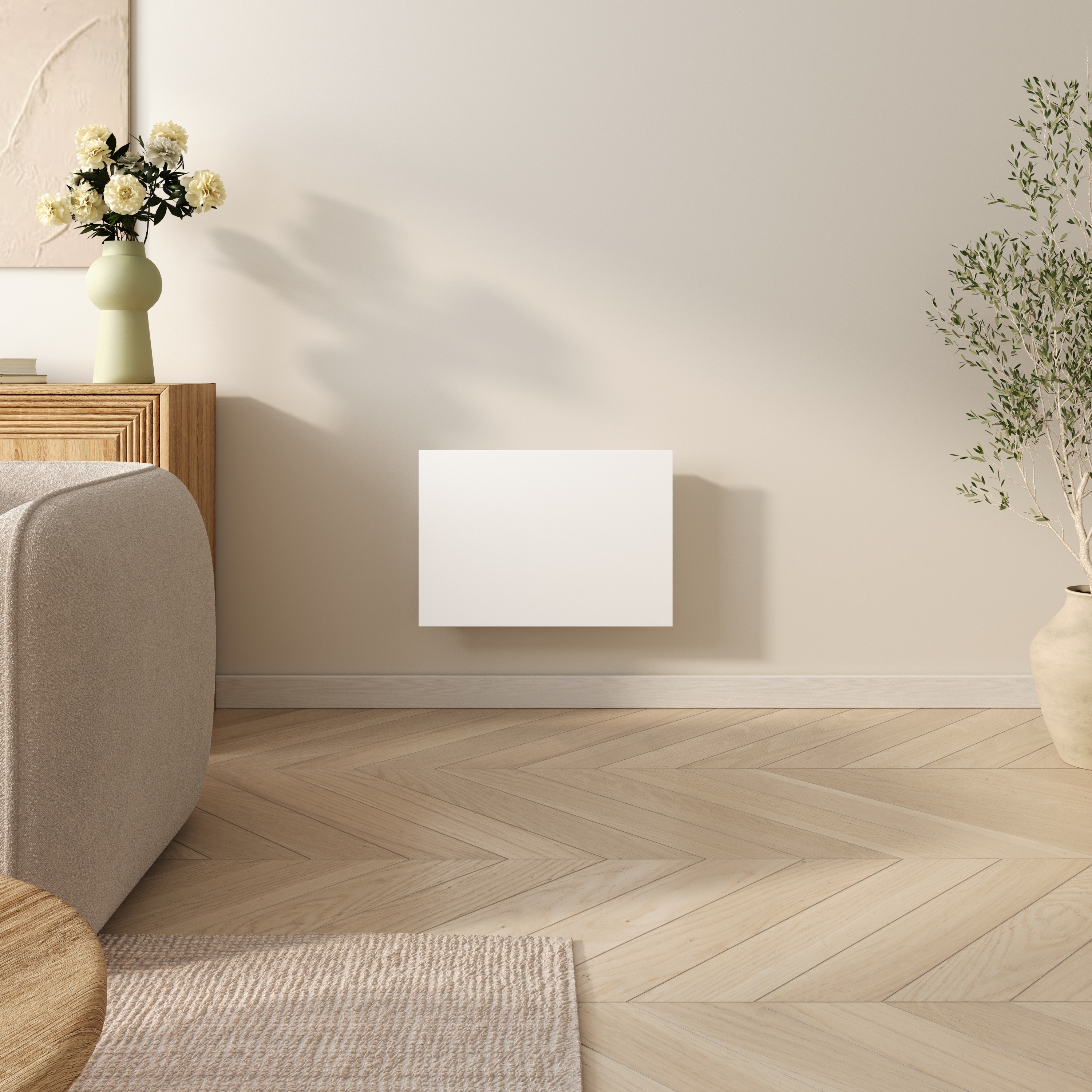 Toasty Bask Matt White Electric Radiator