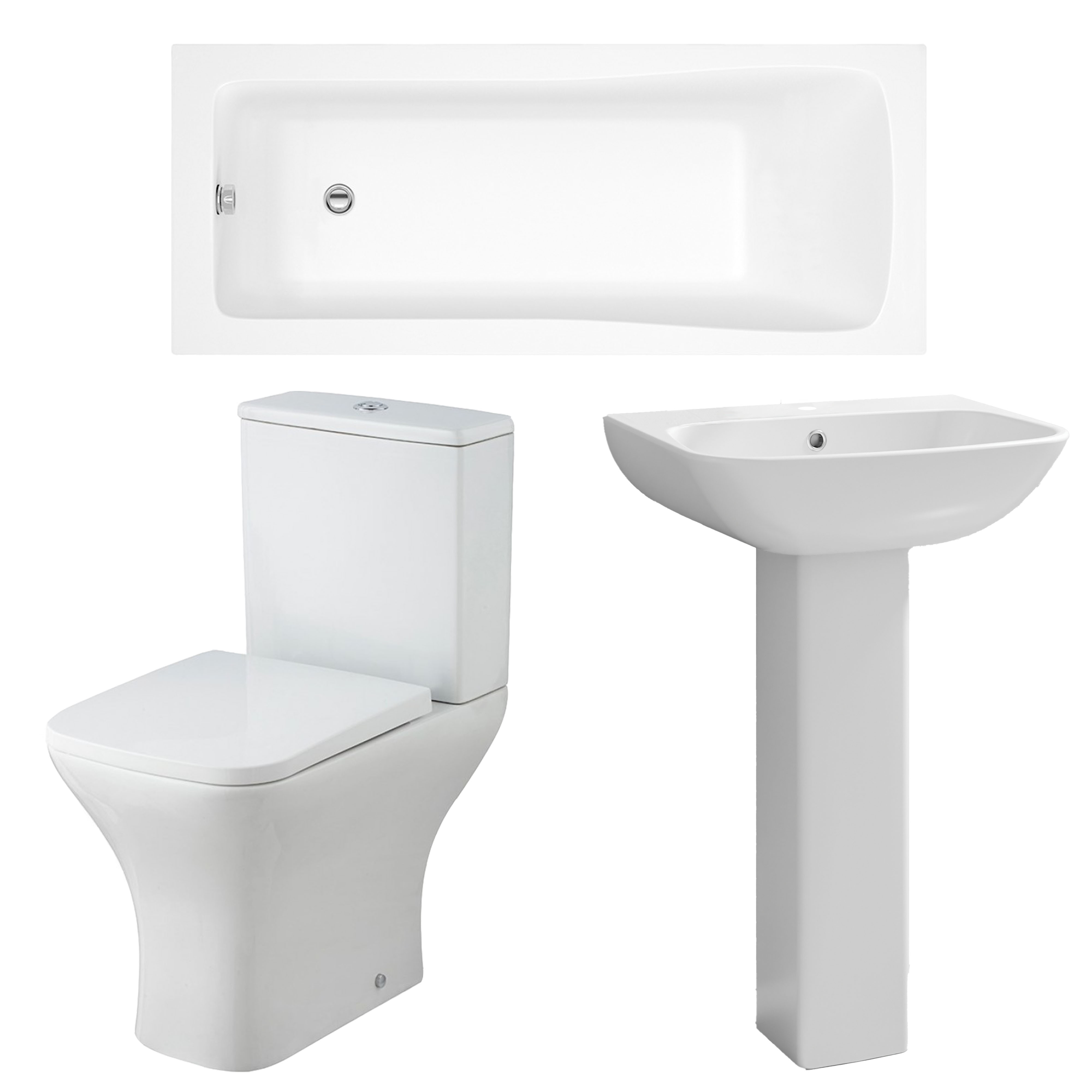 Emily Modern Bathroom Suite with Rimless Toilet 